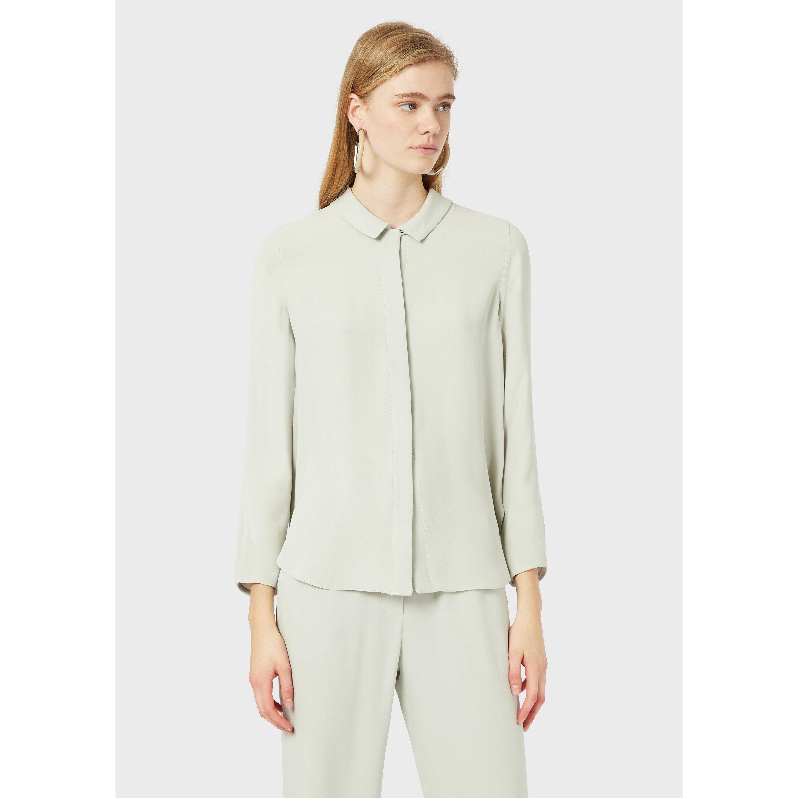 Emporio Armani Women's Button-Up Shirt - Light Green - 6 (2XS)