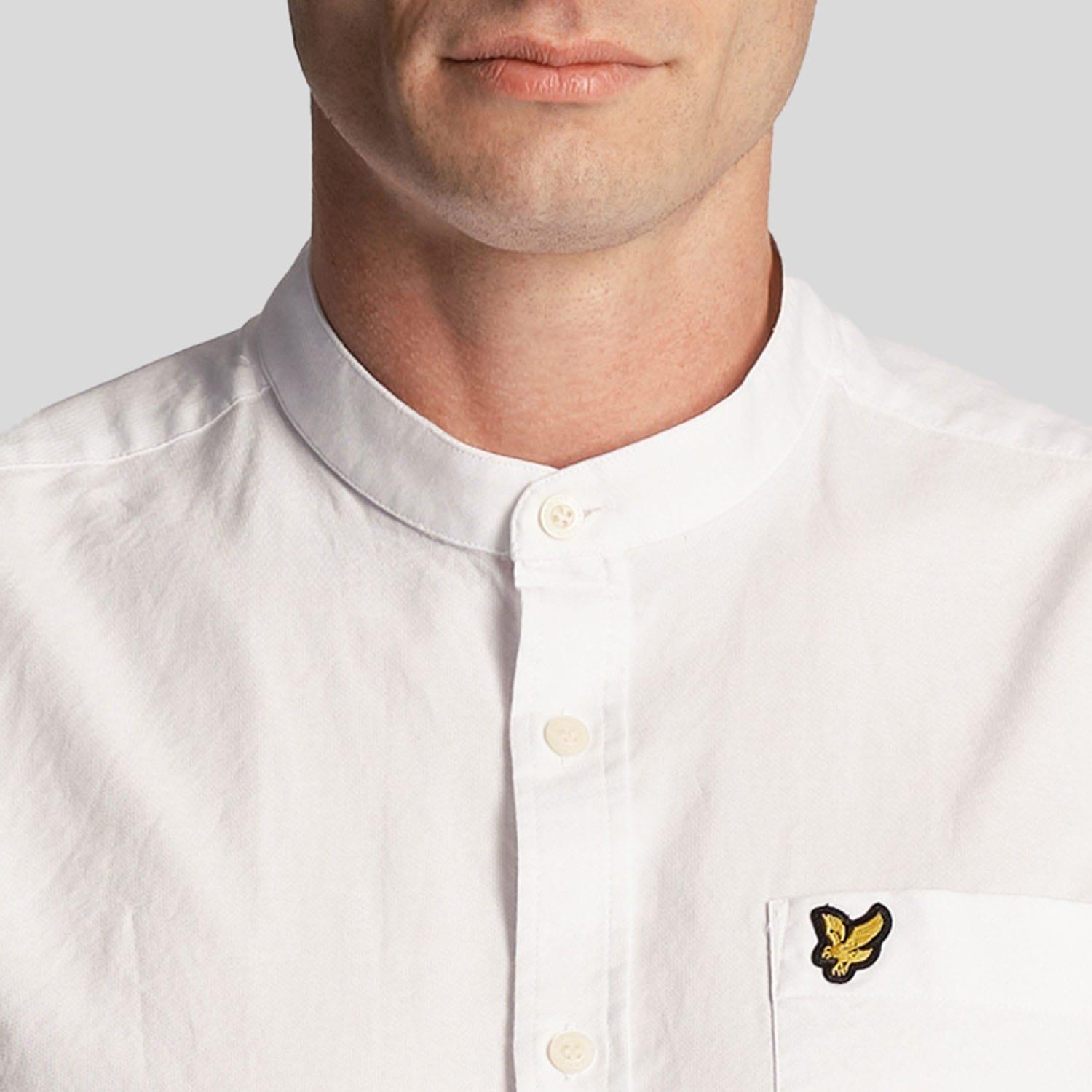 White - Lyle and Scott - Oxford Grandad Shirt - 4