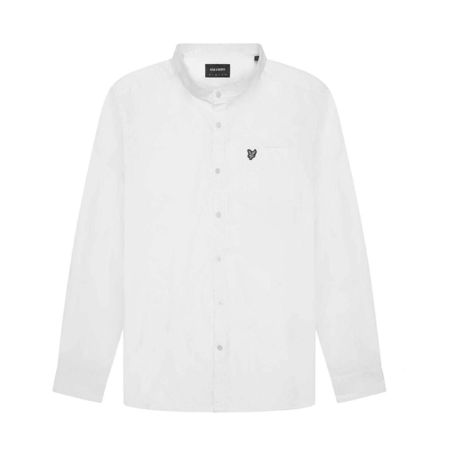 White - Lyle and Scott - Oxford Grandad Shirt - 5