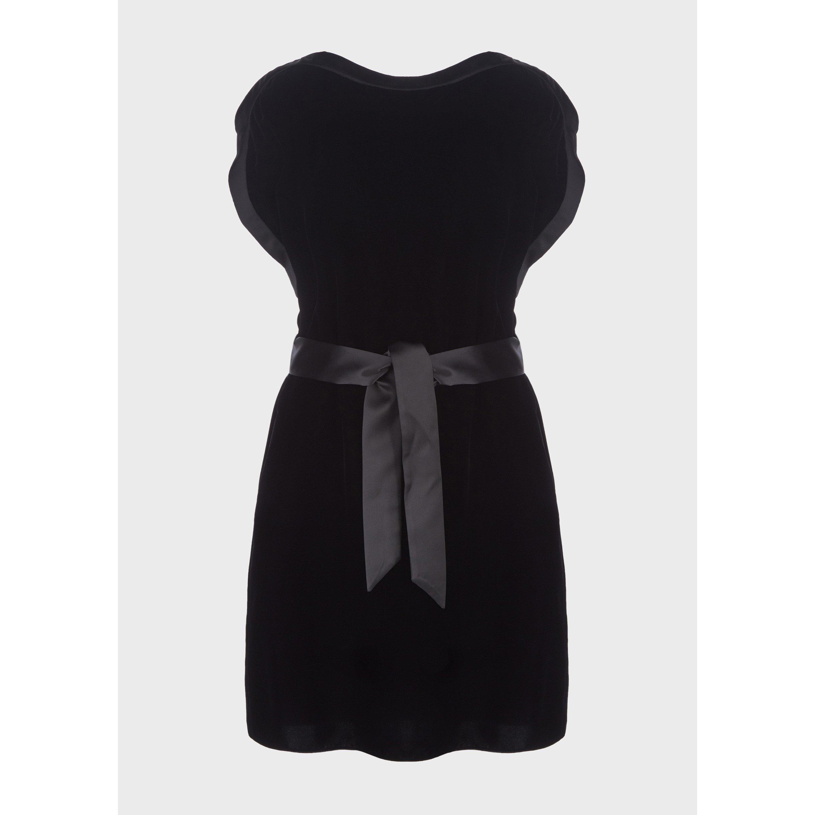Black - Emporio Armani - Women's Mini Belted Dress - 5