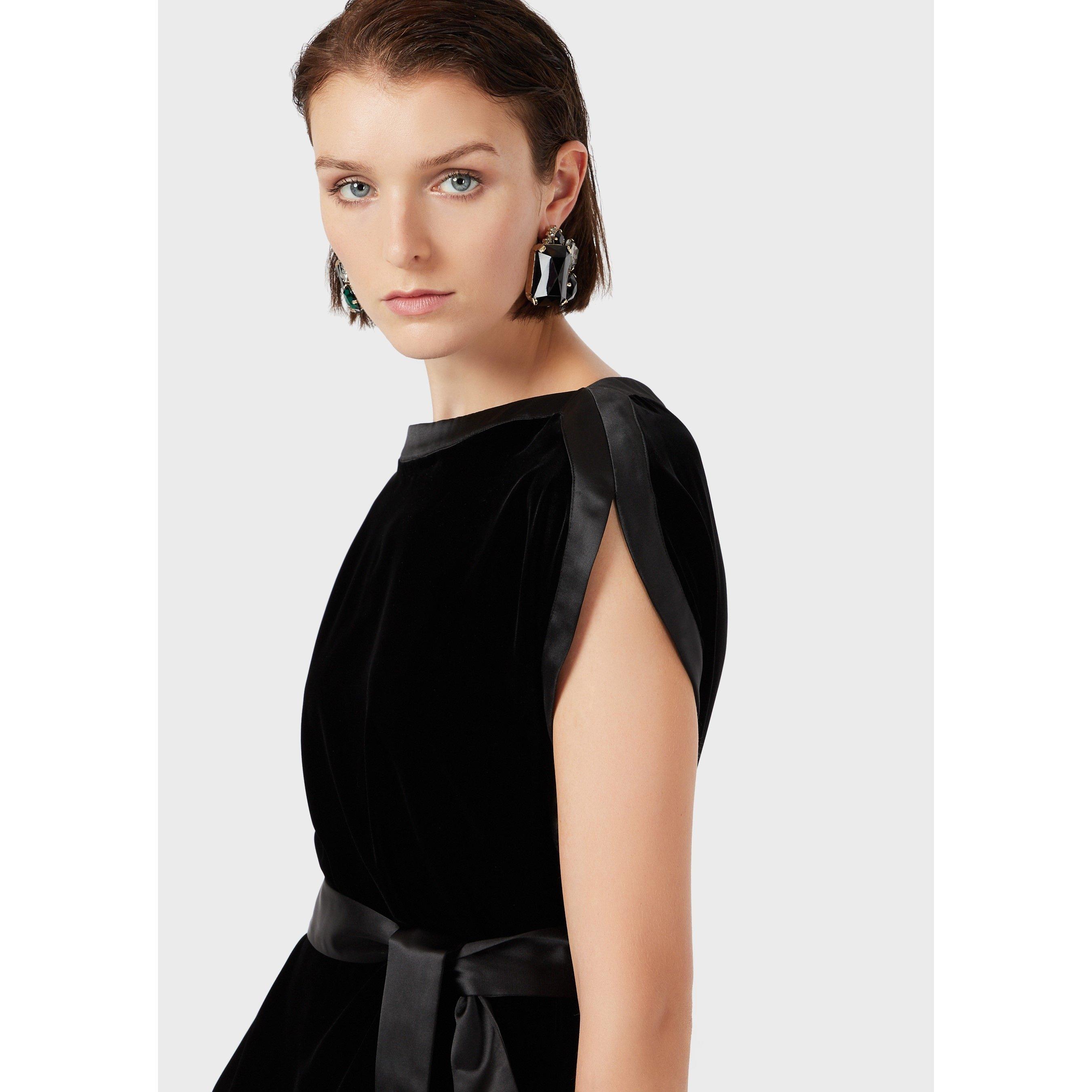 Black - Emporio Armani - Women's Mini Belted Dress - 3
