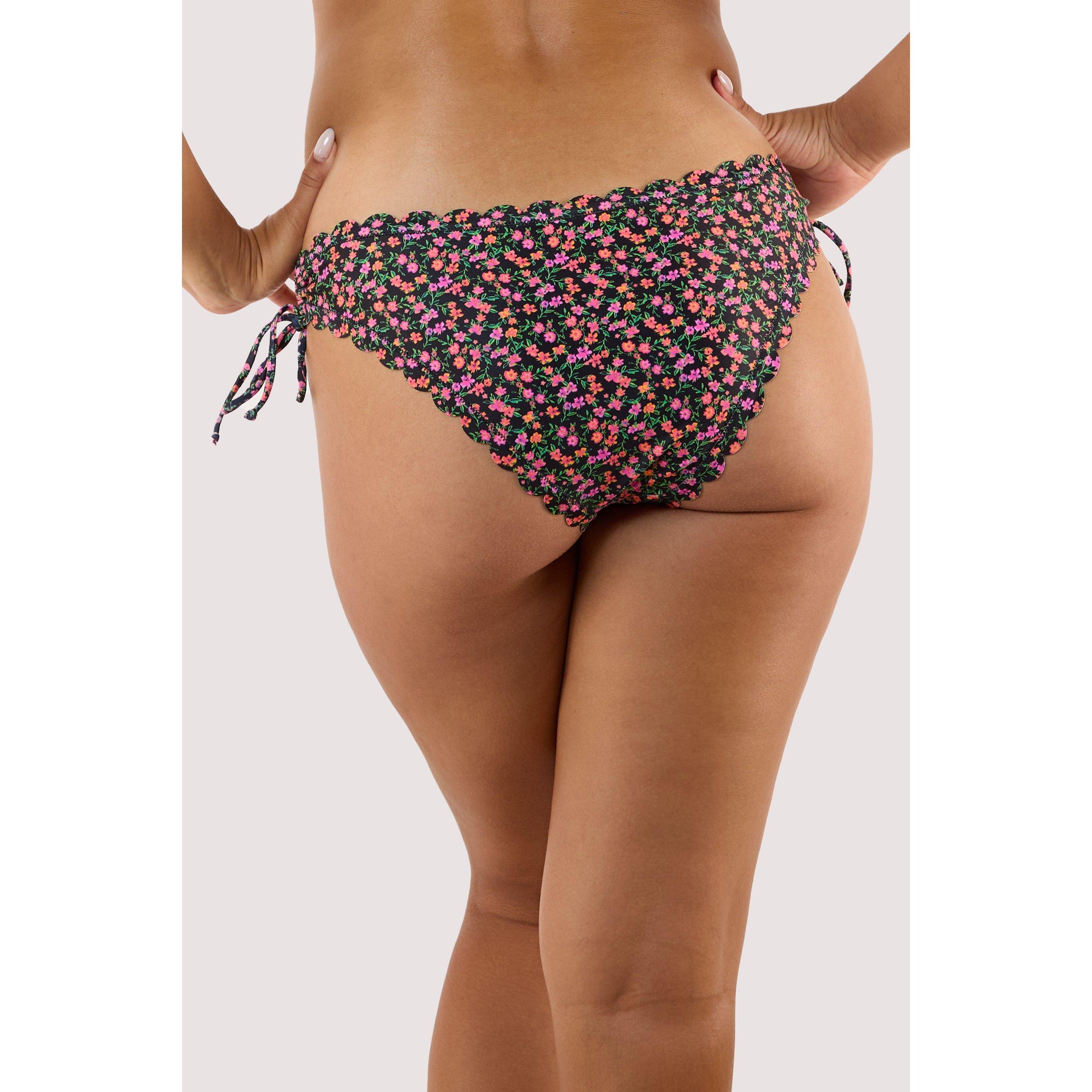Black - Peek and Beau - Vera Black Ditsy Scallop Brief - 2