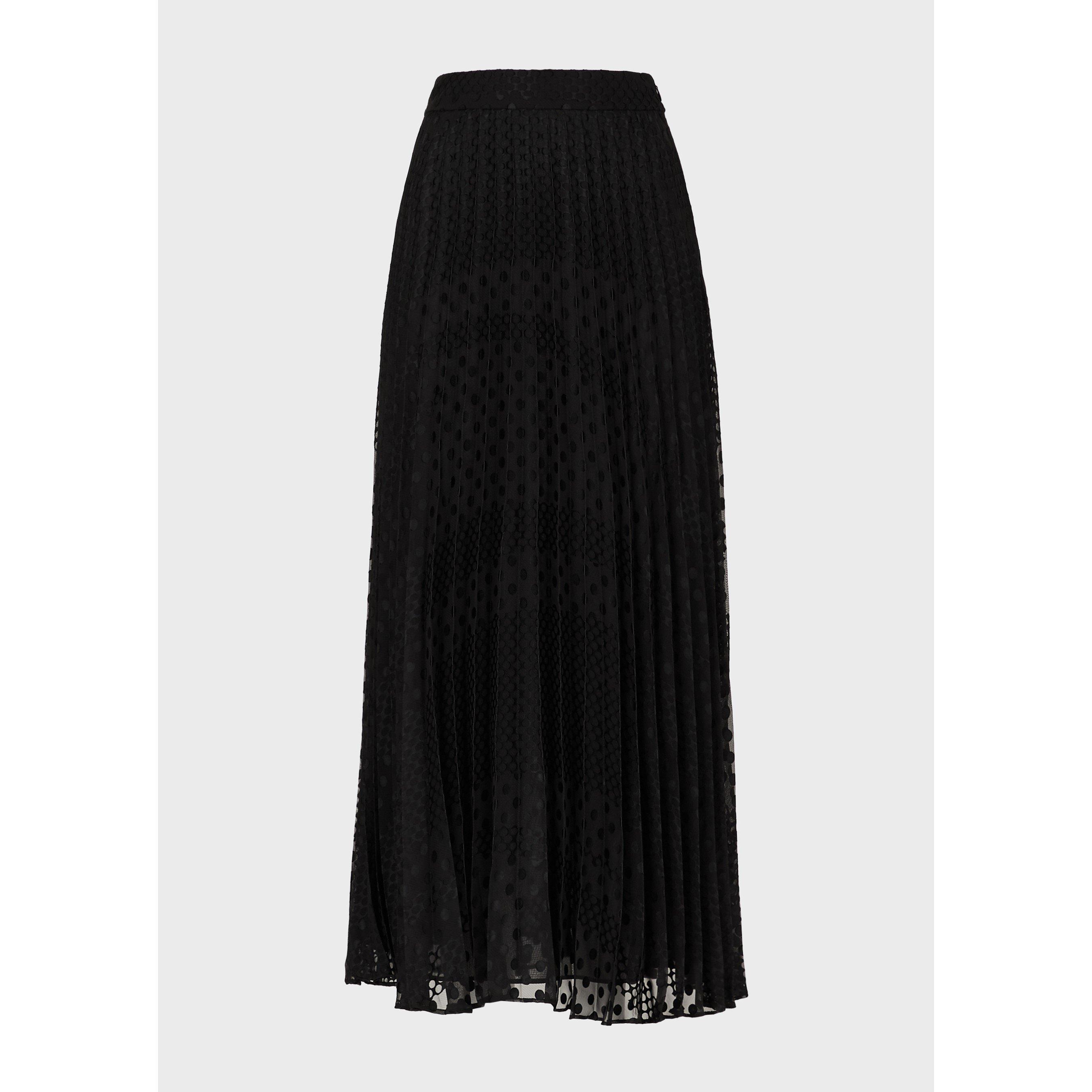 Black - Emporio Armani - Women's Pleated Maxi Skirt - 4