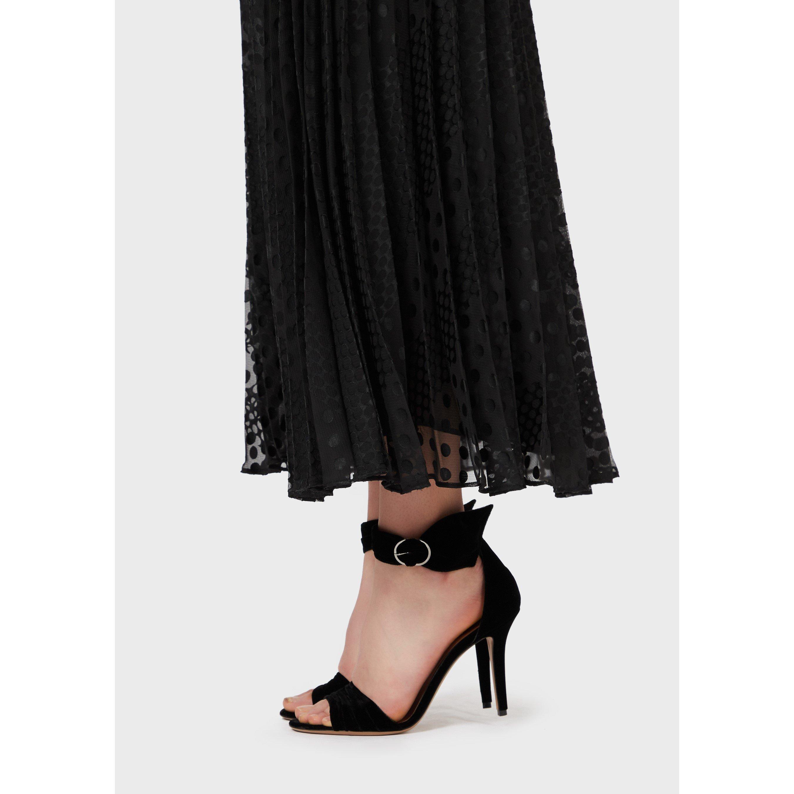 Black - Emporio Armani - Women's Pleated Maxi Skirt - 3