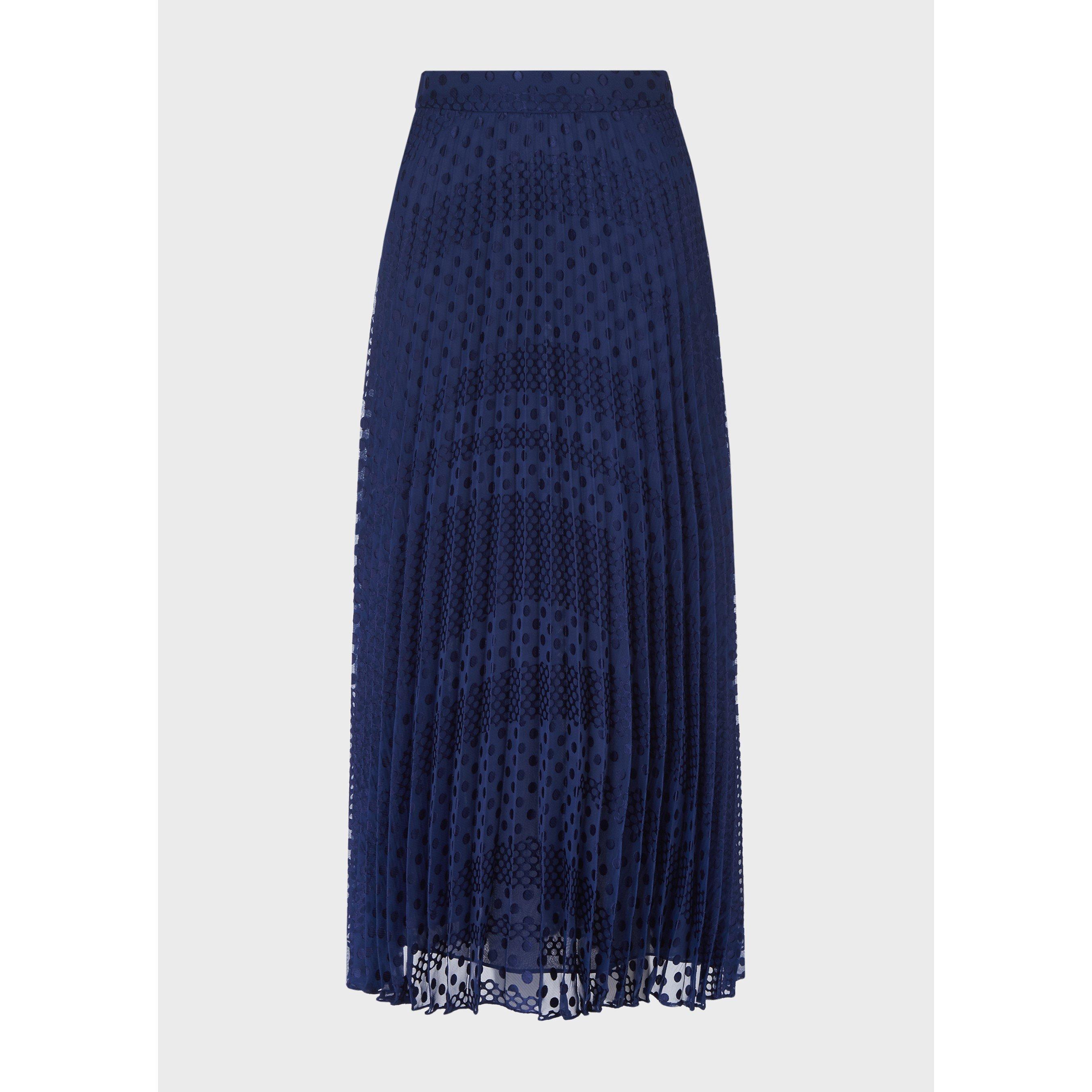 Royal Blue - Emporio Armani - Women's Pleated Maxi Skirt - 4