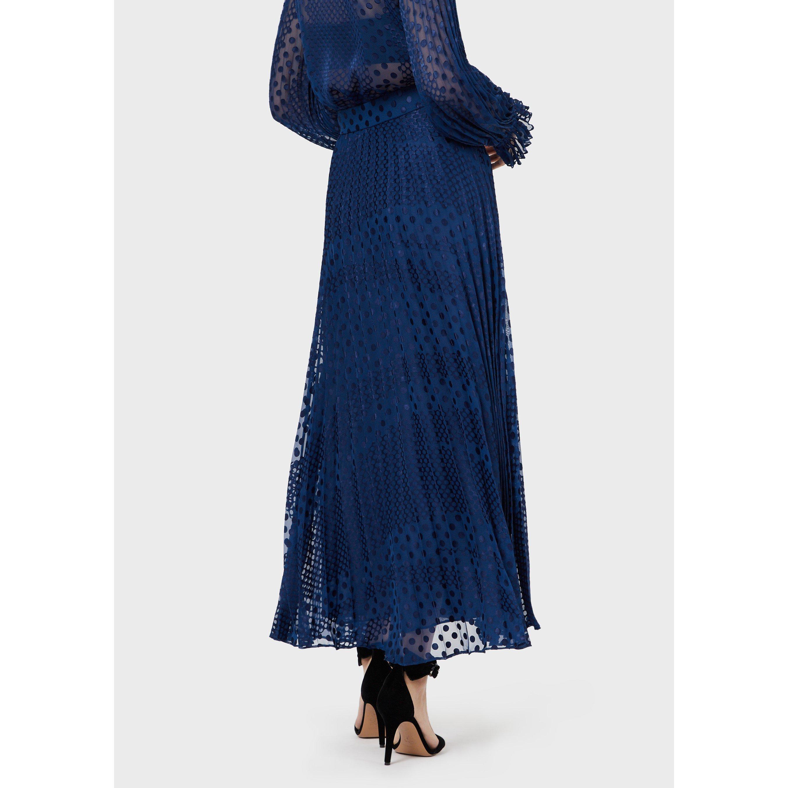 Royal Blue - Emporio Armani - Women's Pleated Maxi Skirt - 2