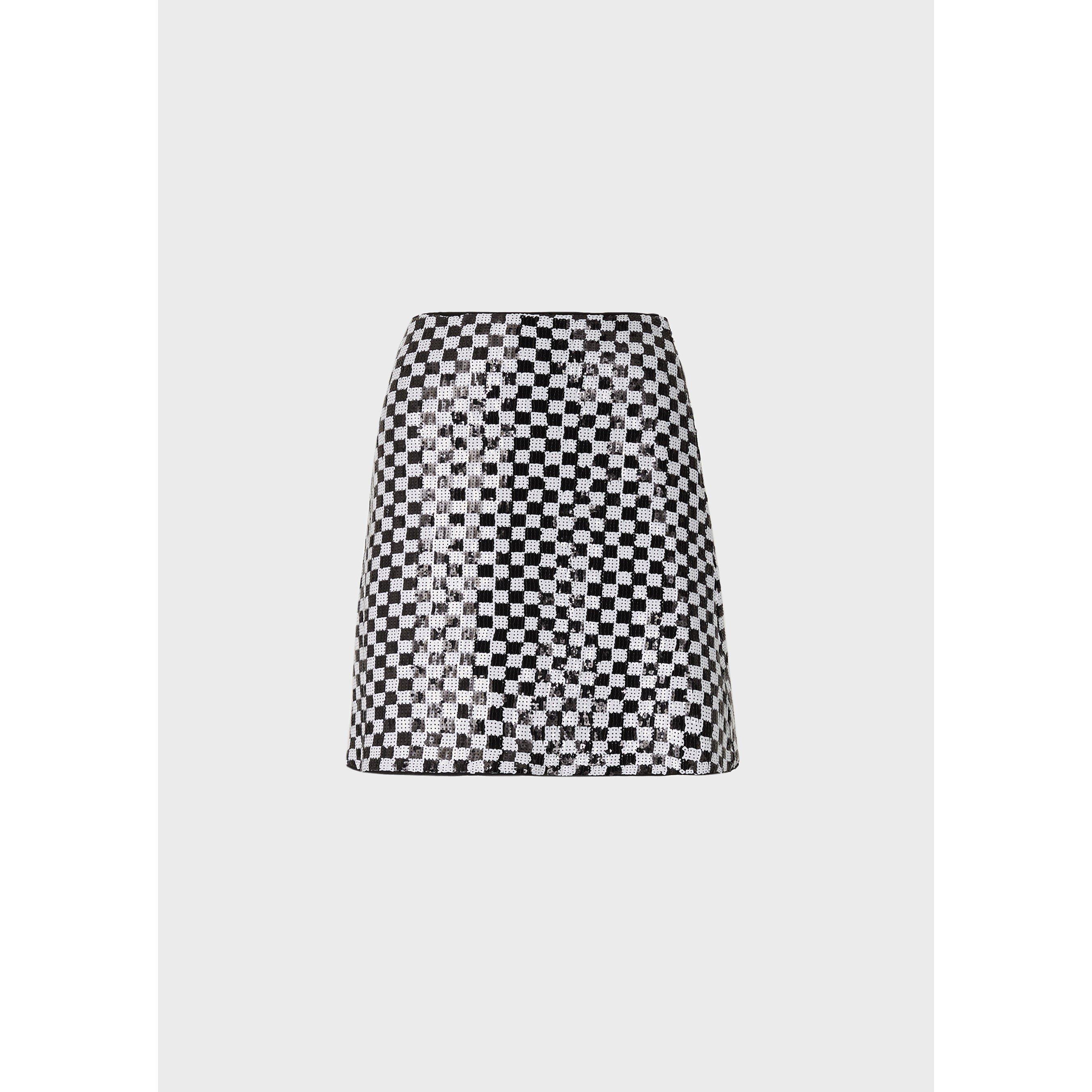 Black Multi - Emporio Armani - Women's Print A-Line Skirt - 4