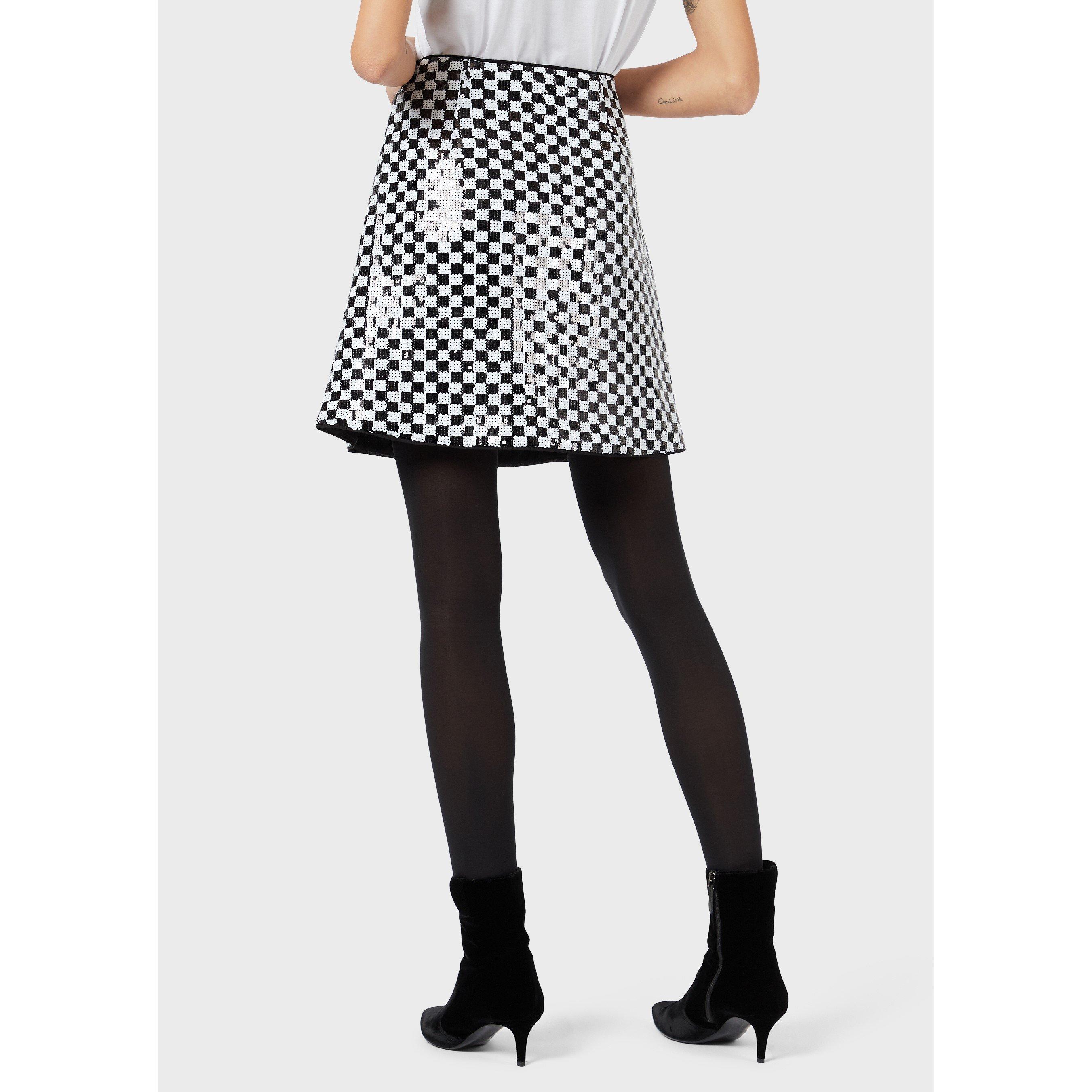 Black Multi - Emporio Armani - Women's Print A-Line Skirt - 2