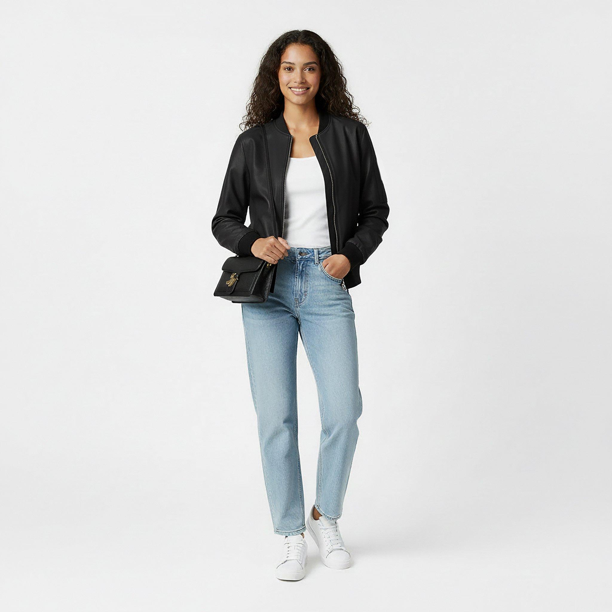 Black - Jack Wills - Women's  Aviator Jacket - 5