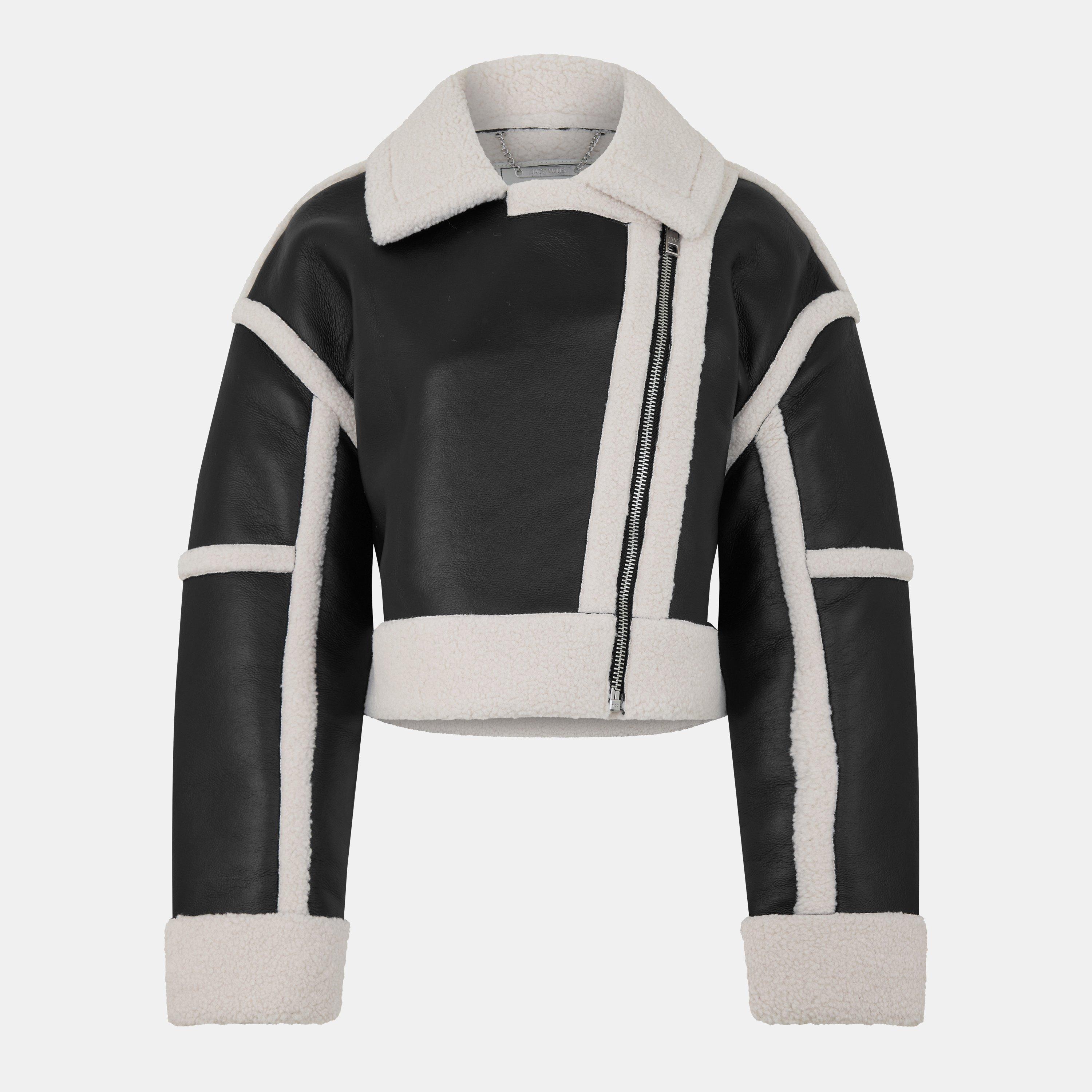 Black - Jack Wills - Women's Borg Aviator Jacket - 1