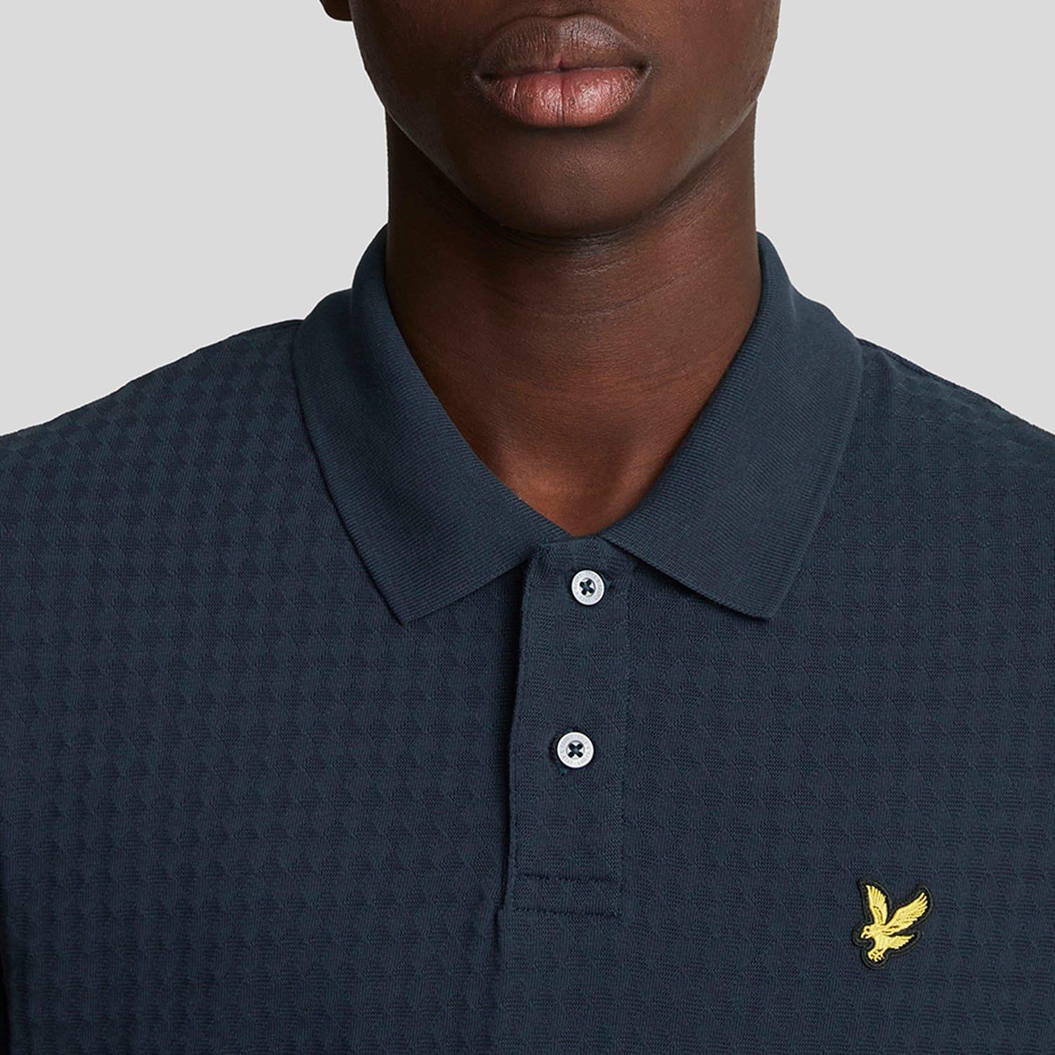 Blue - Lyle and Scott - Micro Argyle Polo Shirt - 4