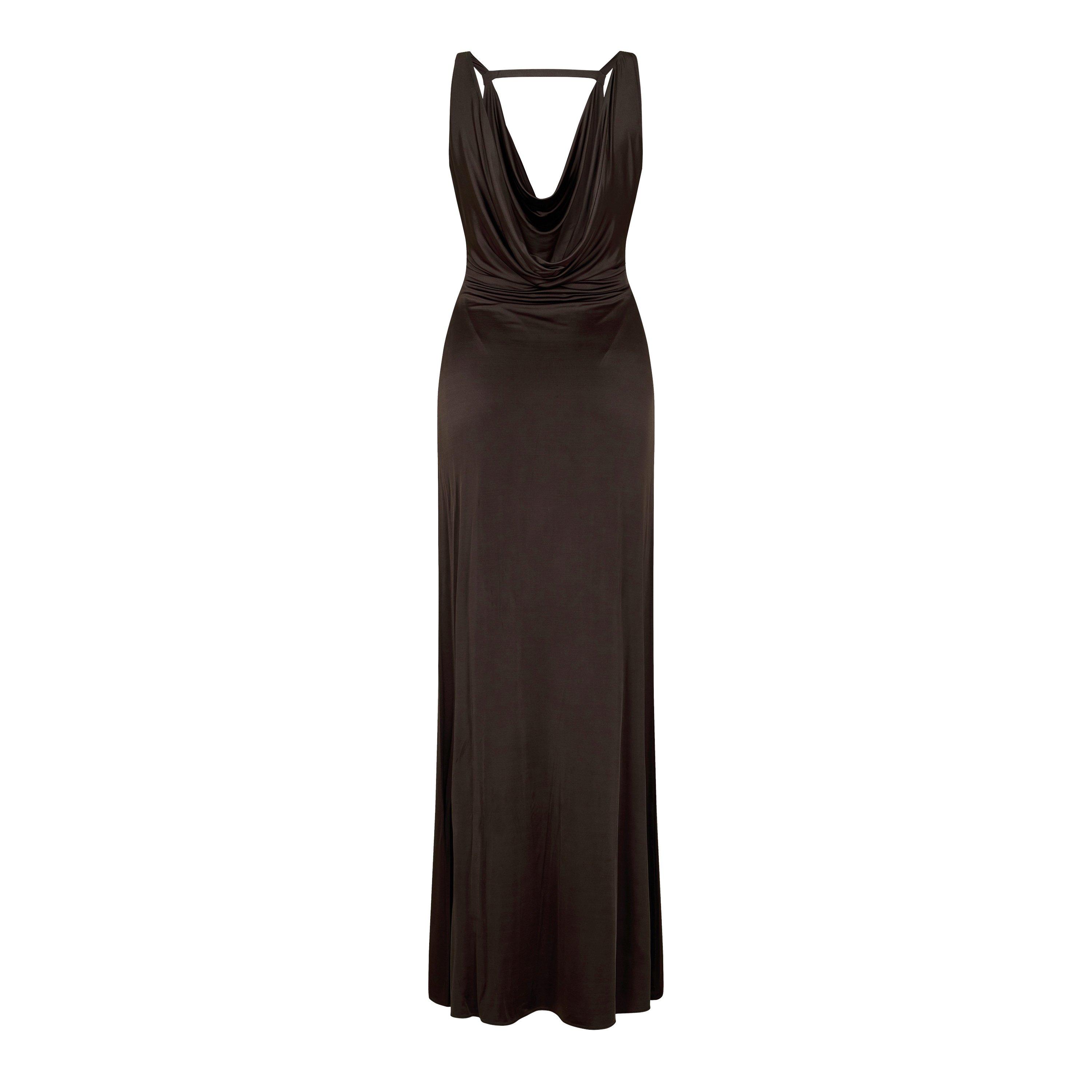 EBONY - Alexander McQueen - Cowl Neck Evening Dress - 6