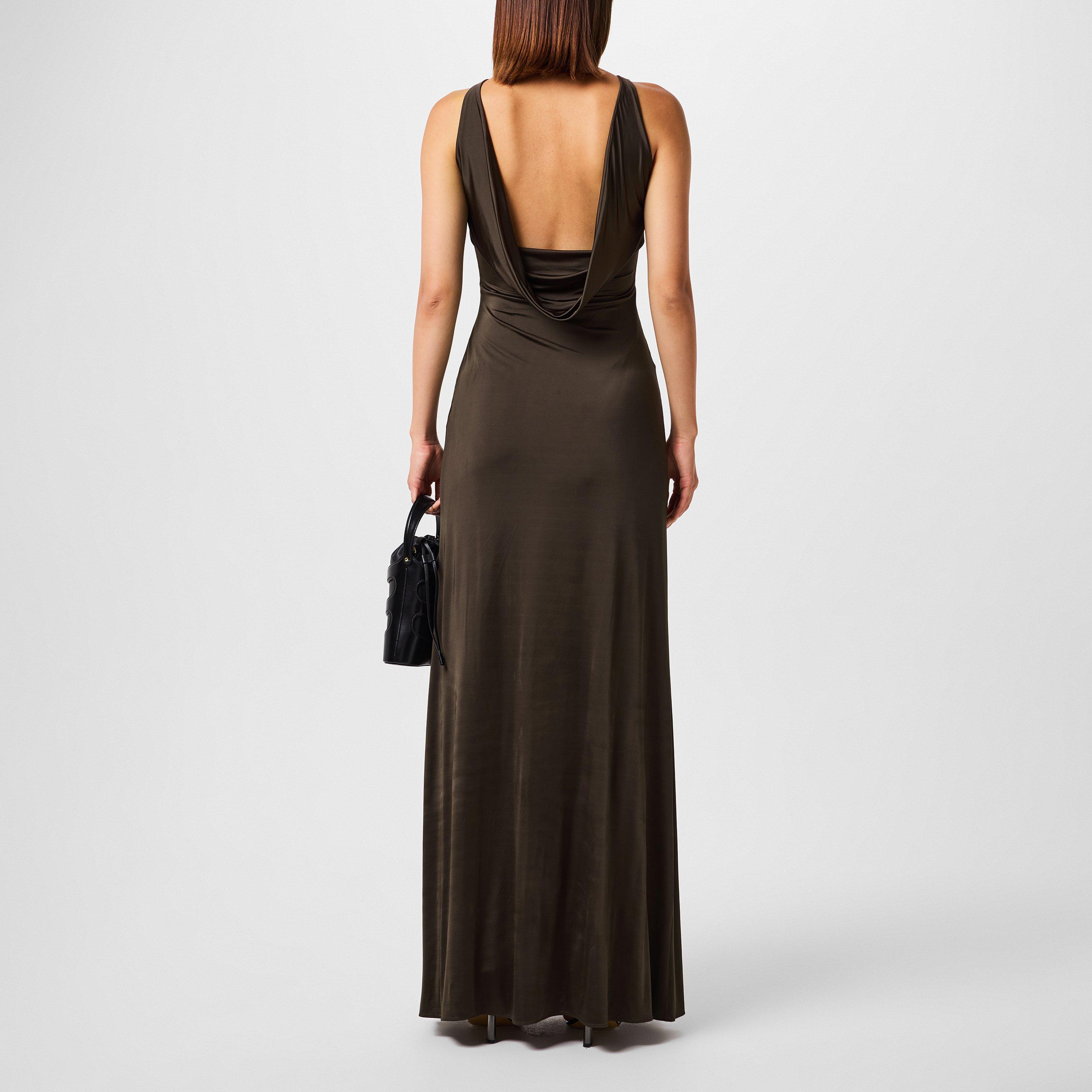 EBONY - Alexander McQueen - Cowl Neck Evening Dress - 3