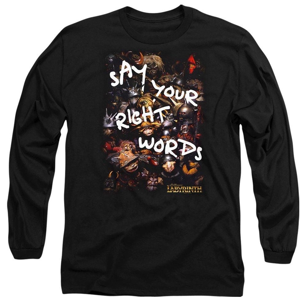 Black - Other - Labyrinth Right Words Long Sleeve T-Shirt Black - 1