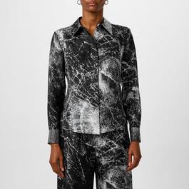 Alexander McQueen Smashed Screen Silk Shirt