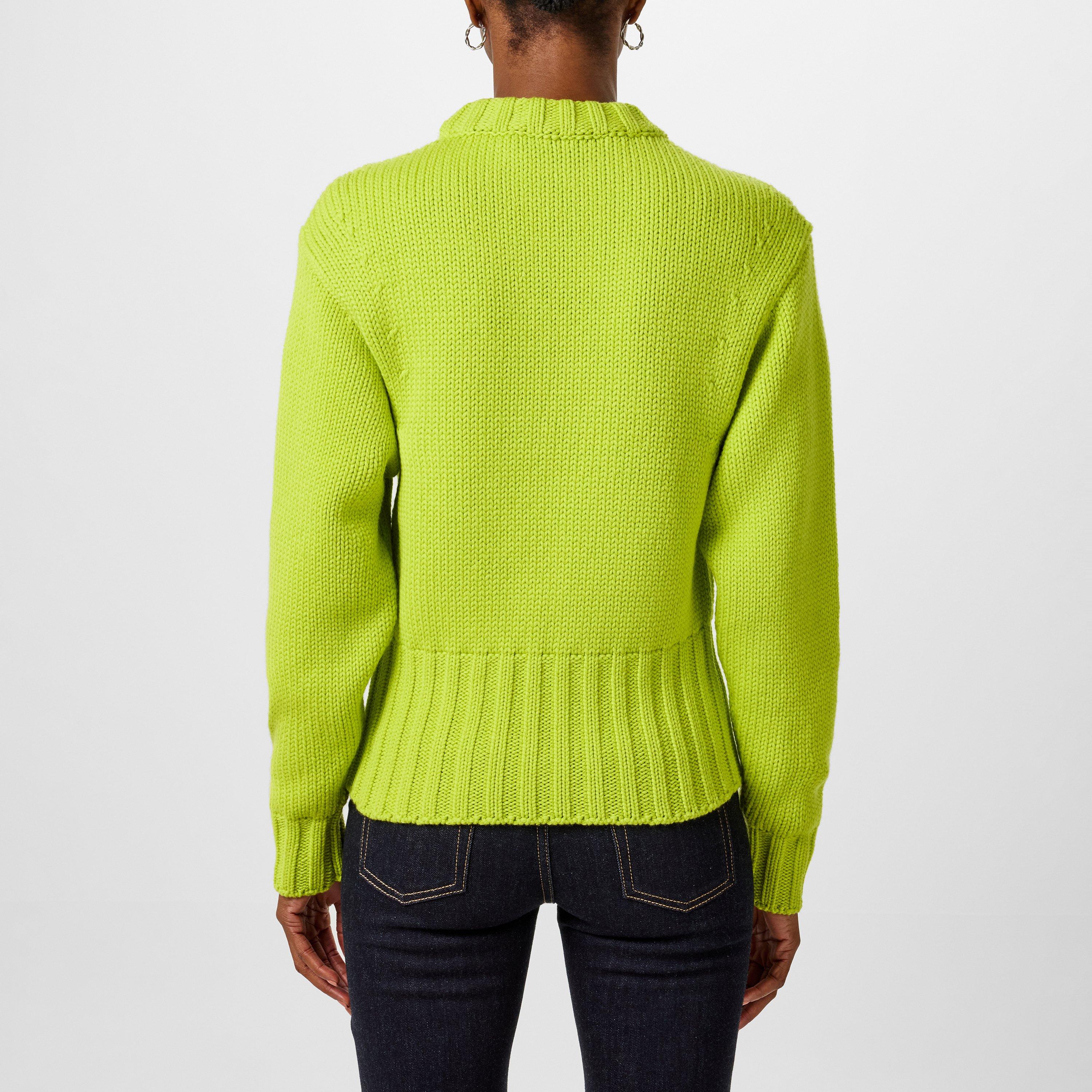 ACID YELLOW - Alexander McQueen - Crew Neck Jumper - 3