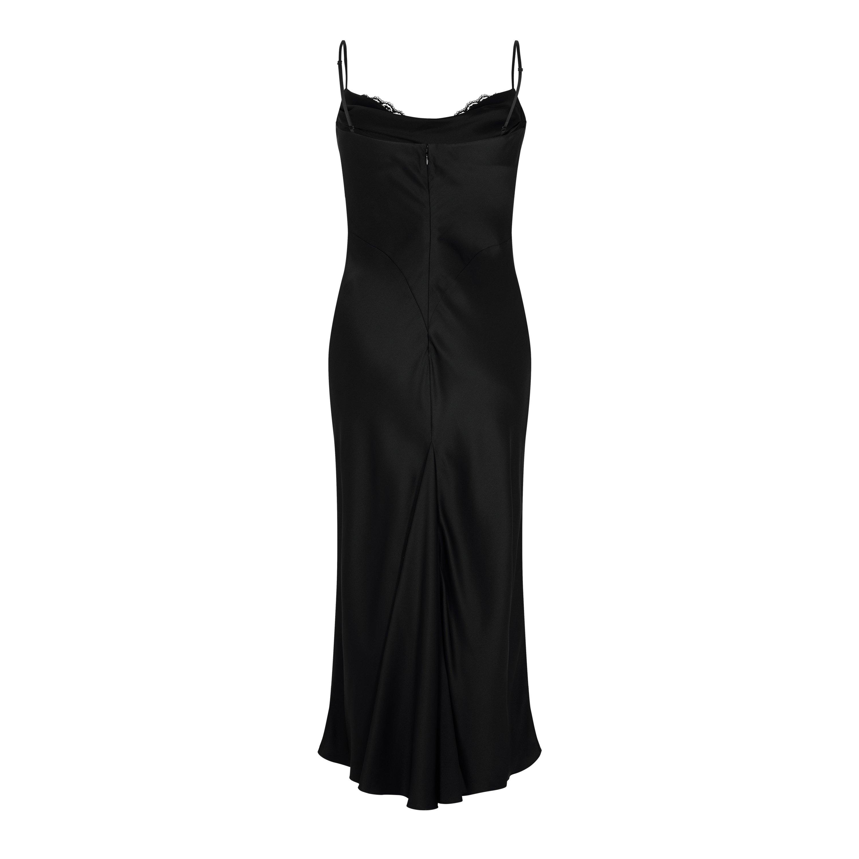 BLACK - Alexander McQueen - Silk Midi Dress - 6