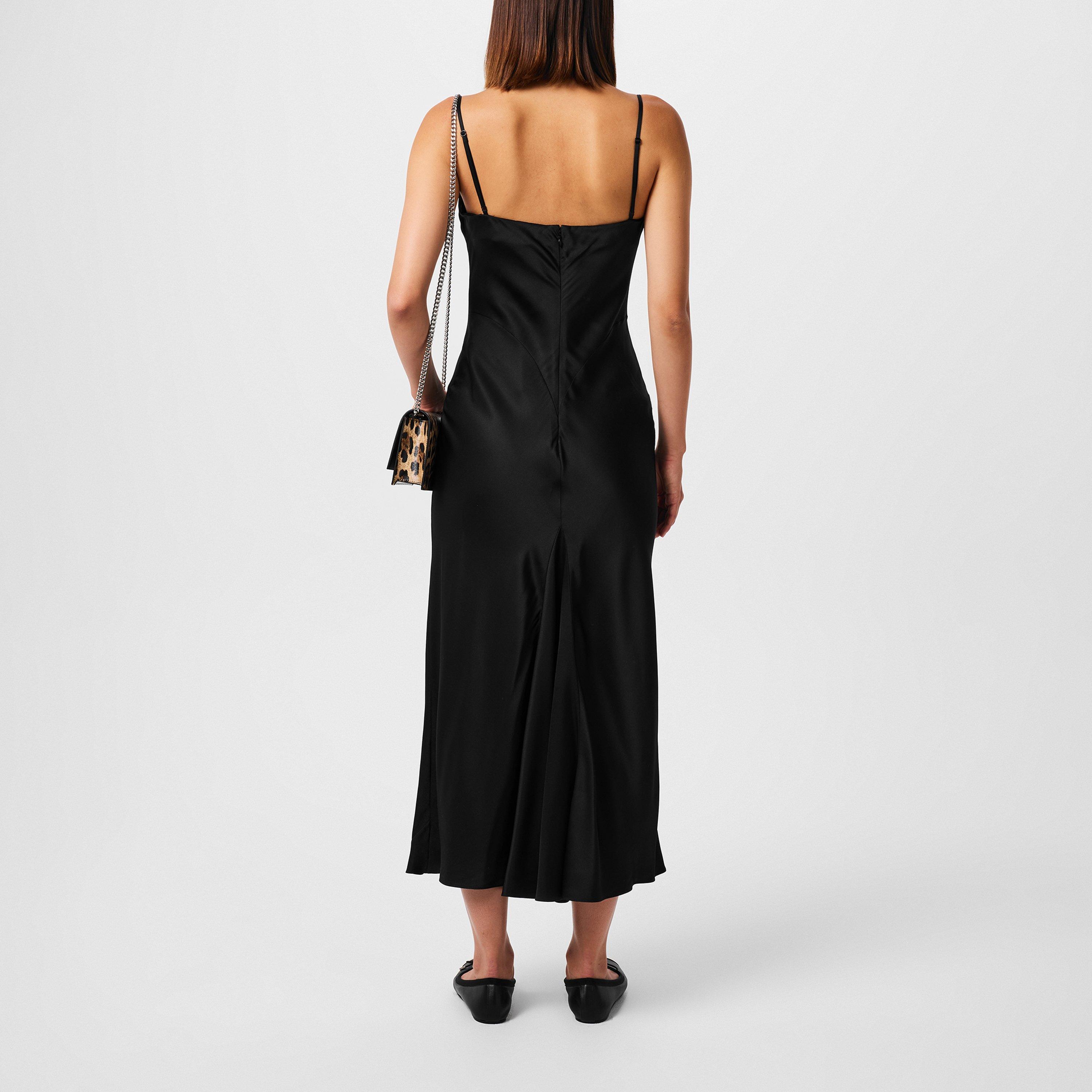 BLACK - Alexander McQueen - Silk Midi Dress - 3