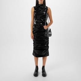 Alexander McQueen Evening Draped Midi Dress