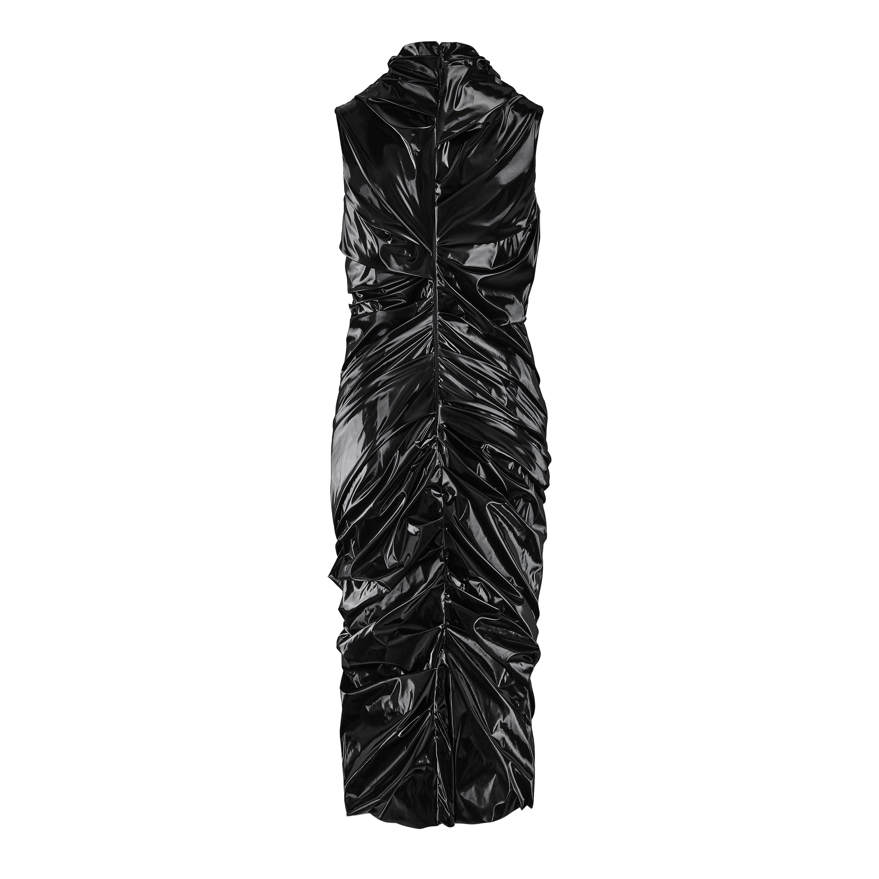 BLACK - Alexander McQueen - Evening Draped Midi Dress - 6