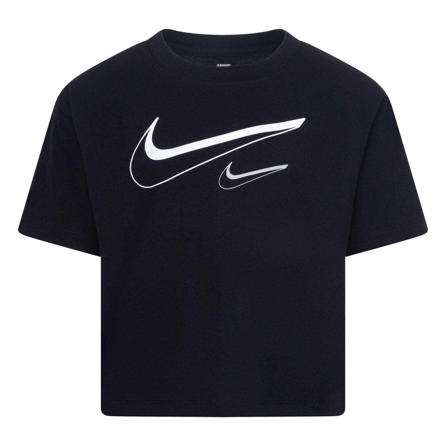 Black - Nike - Swoosh Logo Boxy T-Shirt - 1