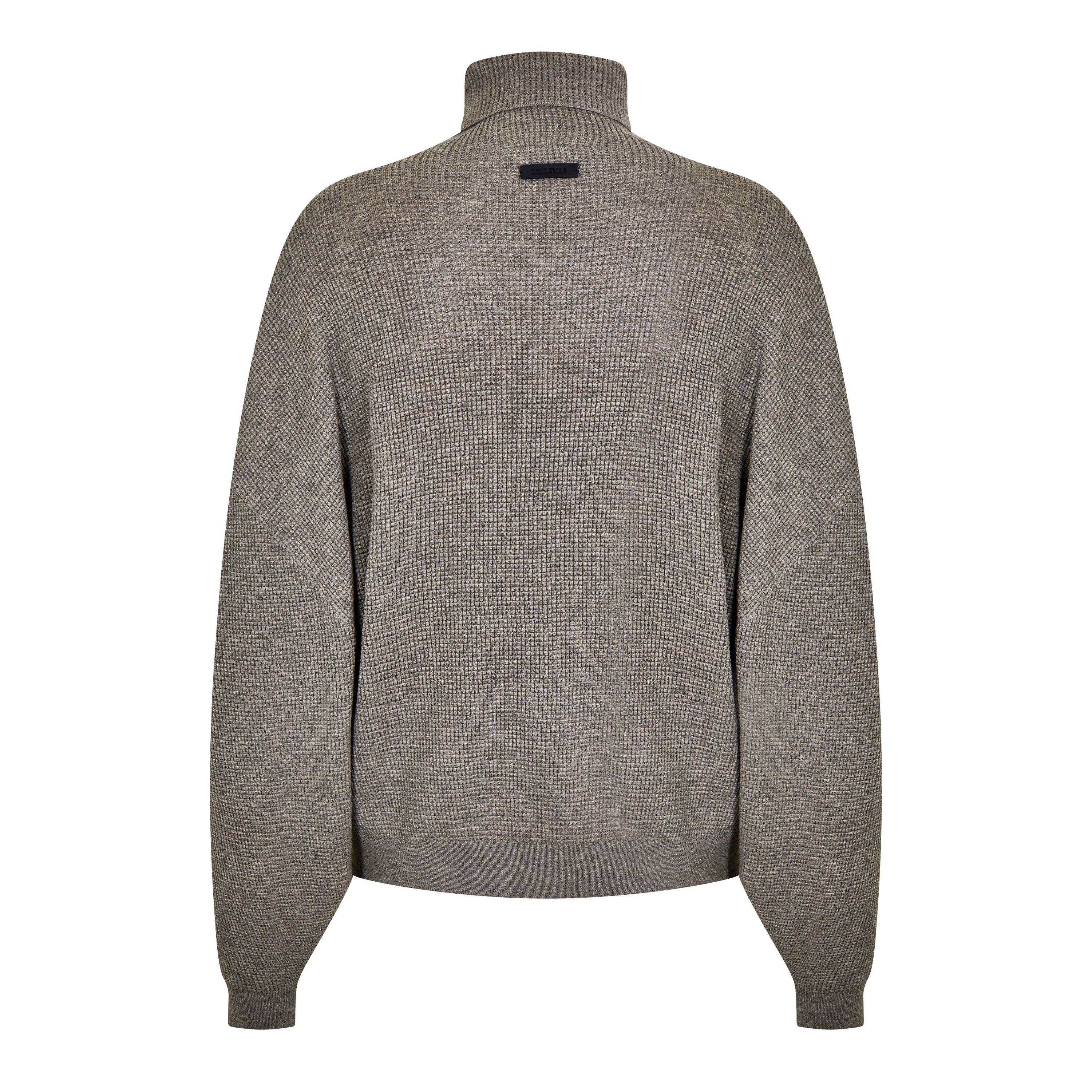Grey - Fear Of God Essentials - Men's Heavy Waffle Crew Neck Jumper - 6