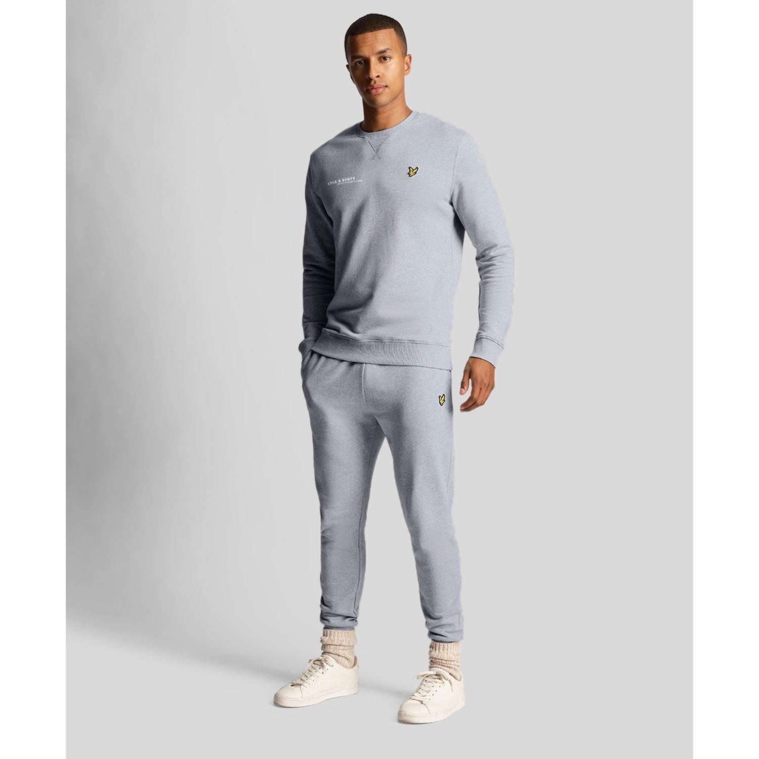 Grey - Lyle and Scott - Co-Ordinate Print Crewneck Sweatshirt - 2