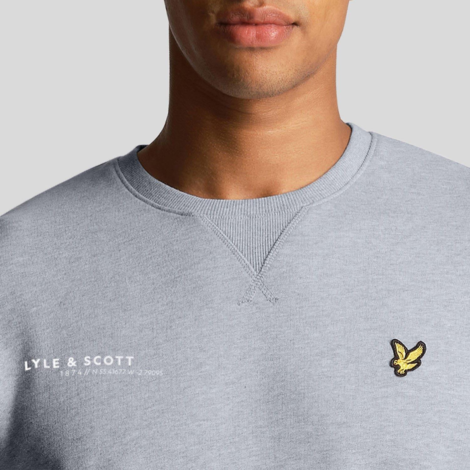Grey - Lyle and Scott - Co-Ordinate Print Crewneck Sweatshirt - 4