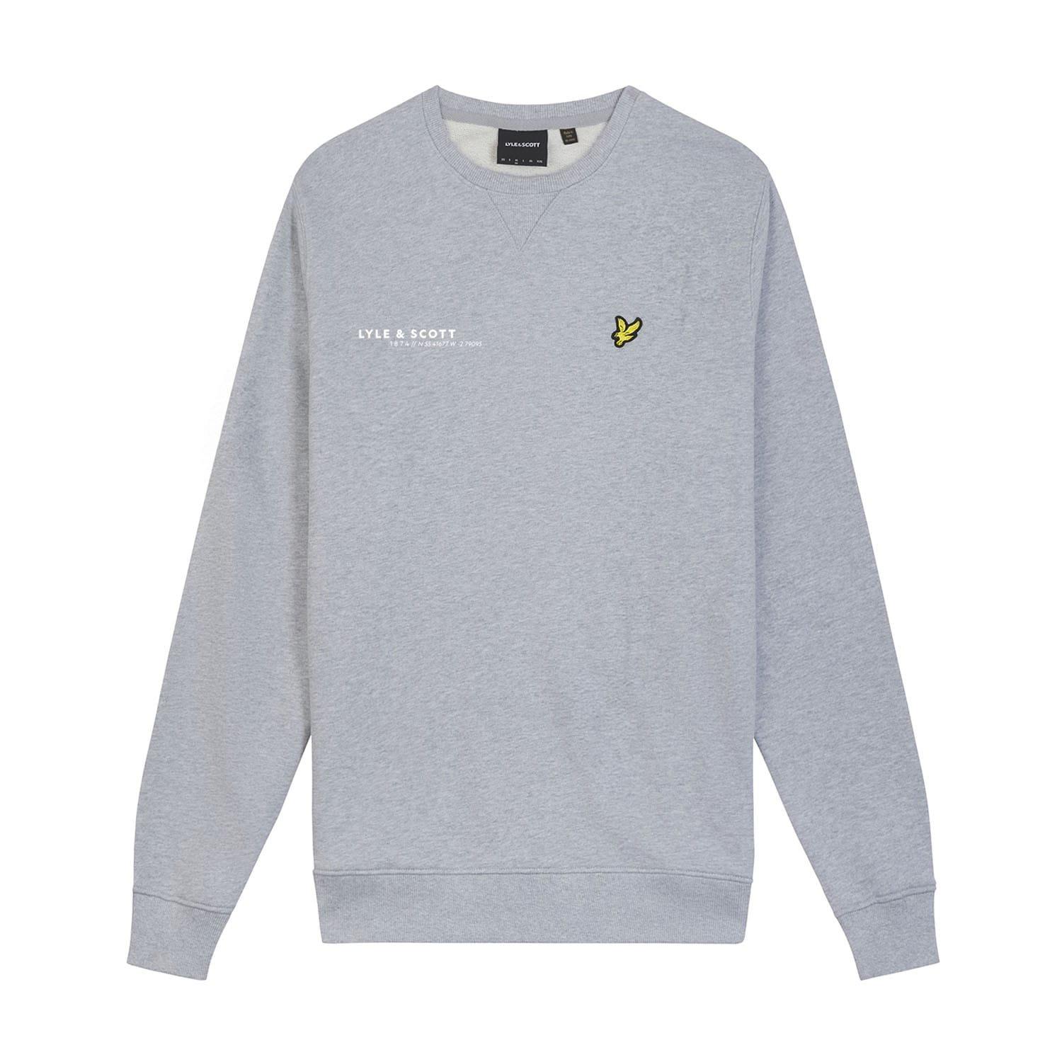 Grey - Lyle and Scott - Co-Ordinate Print Crewneck Sweatshirt - 5