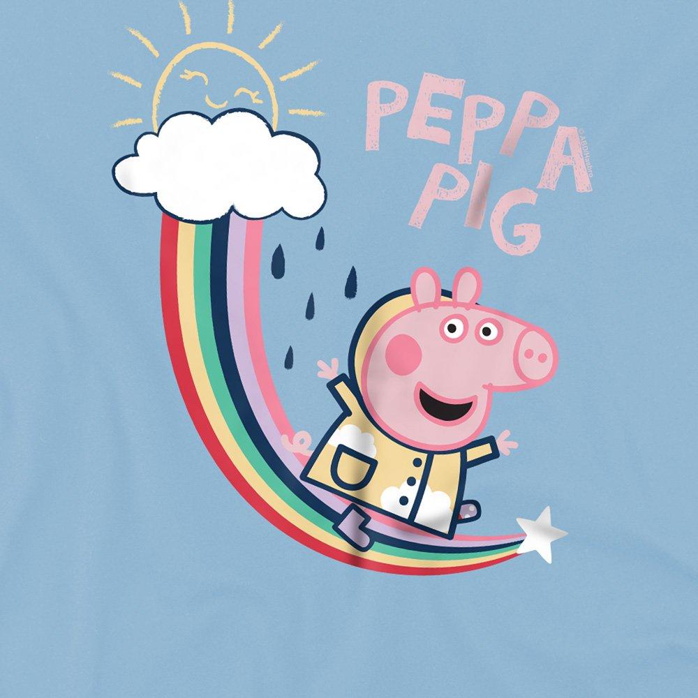 Light Blue - Peppa Pig - Peppa Pig Rainbow Slide T-Shirt Light Blue - 2