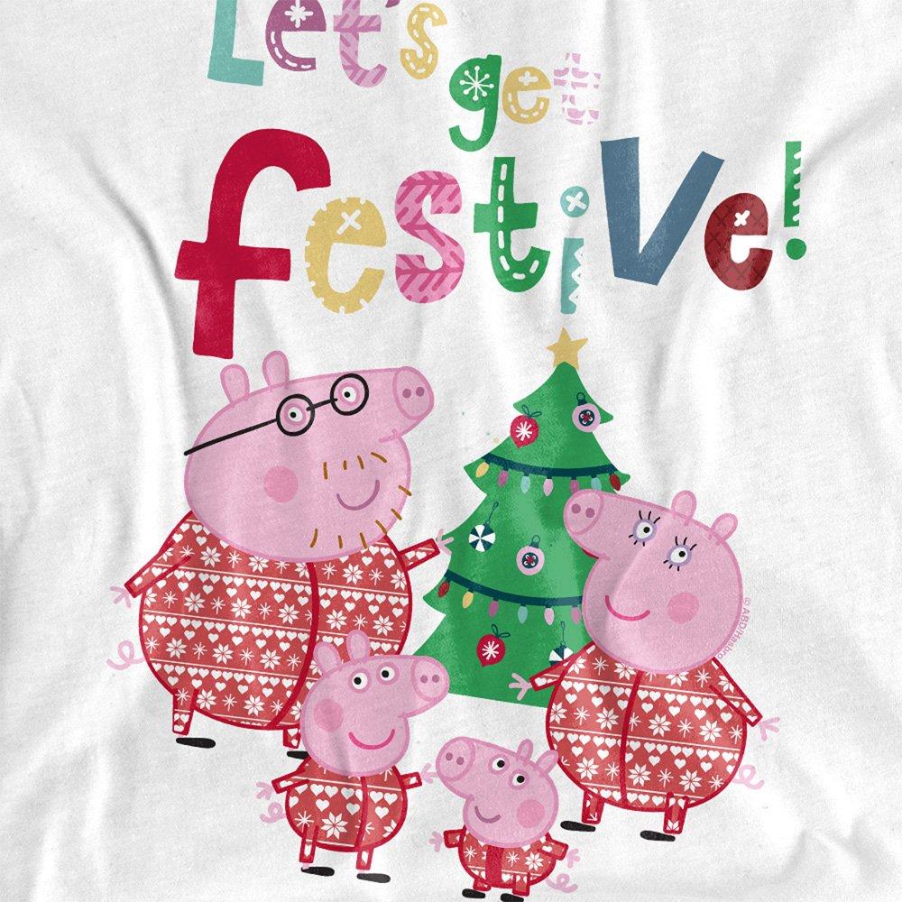 Navy - Peppa Pig - Peppa Pig Festive Family Pyjamas T-Shirt Navy - 2