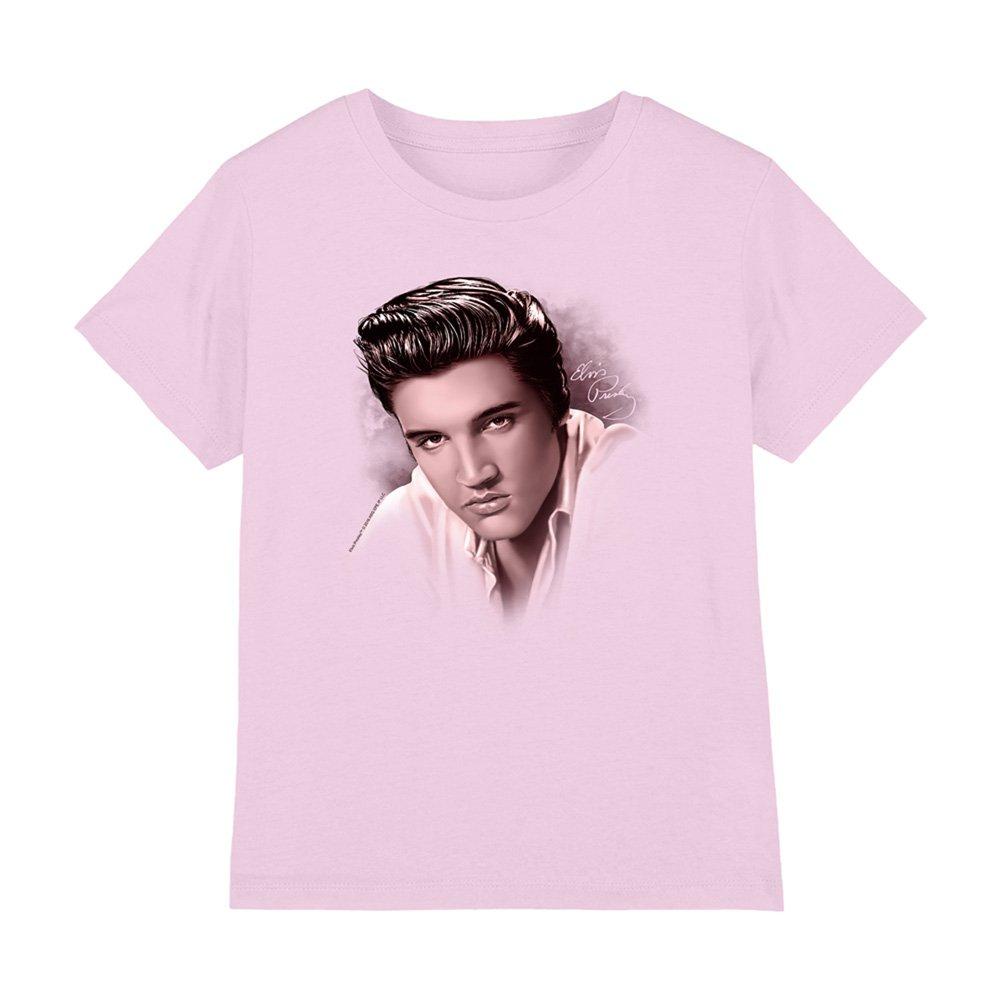 Pink - Elvis Presley - Elvis Presley The Stare Kids T-Shirt Pink - 1