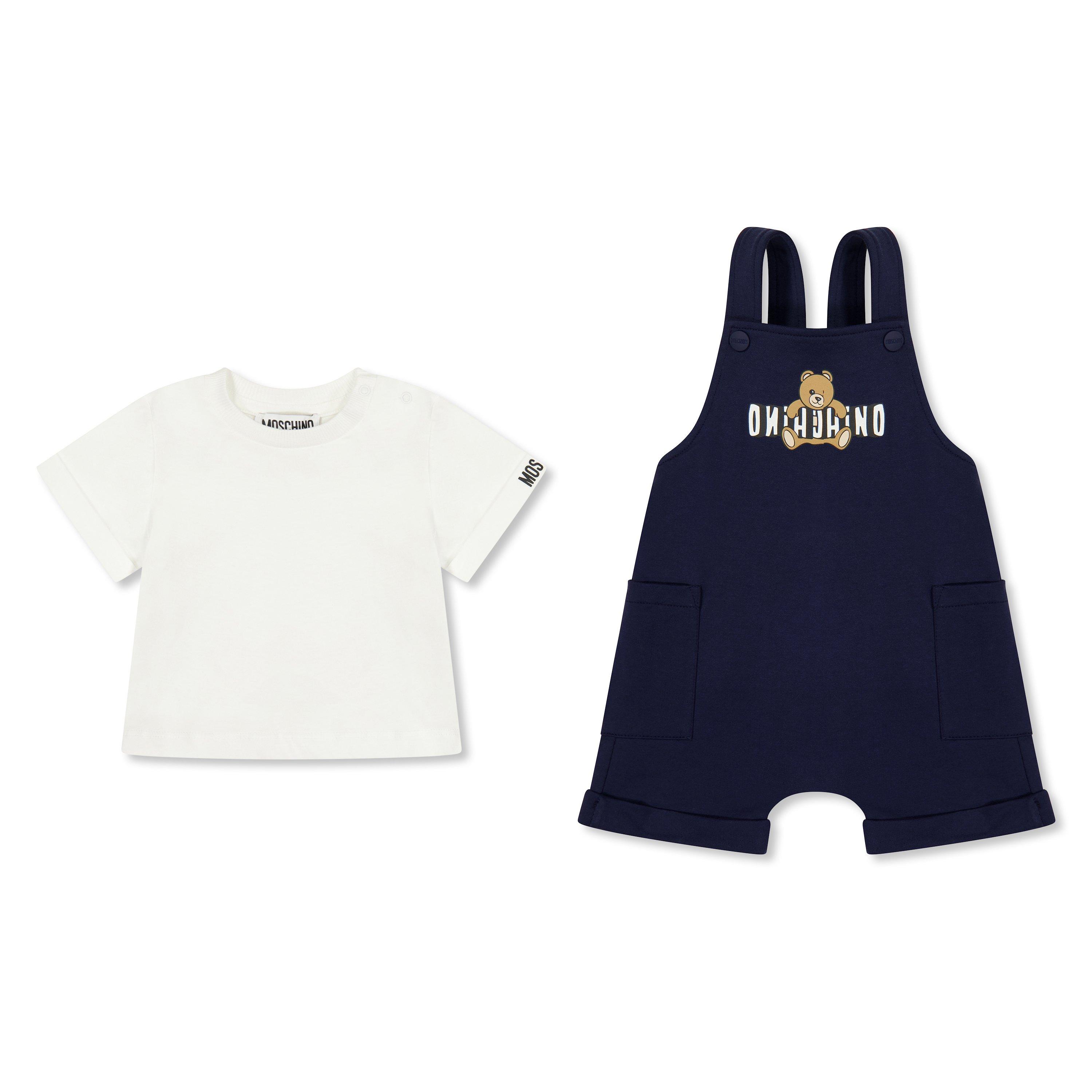 Wht Blue 83240 - Moschino - Kids' Dunagree St Clothing Set - 1