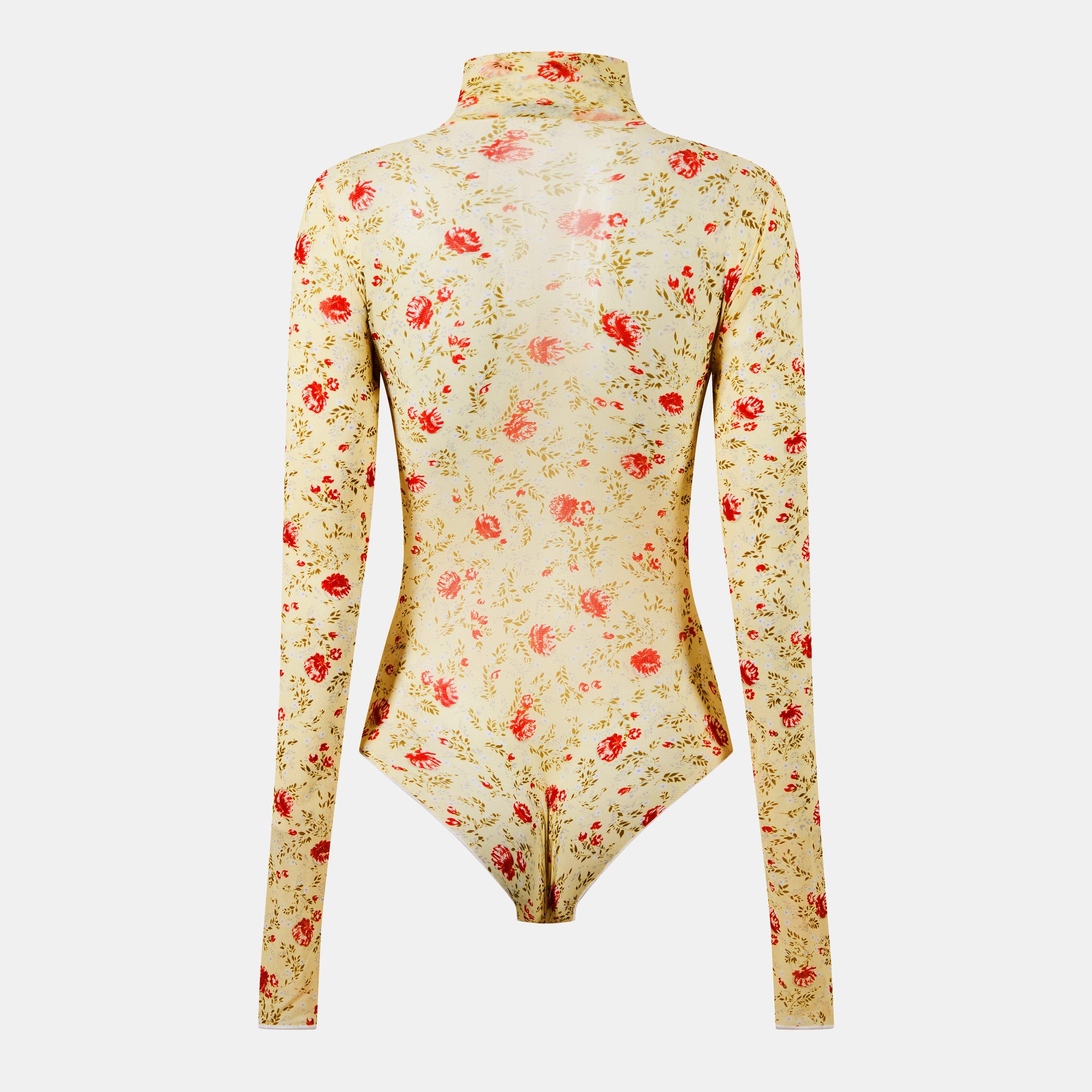 ROSSO - Prada - Floral Mesh Bodysuit - 2