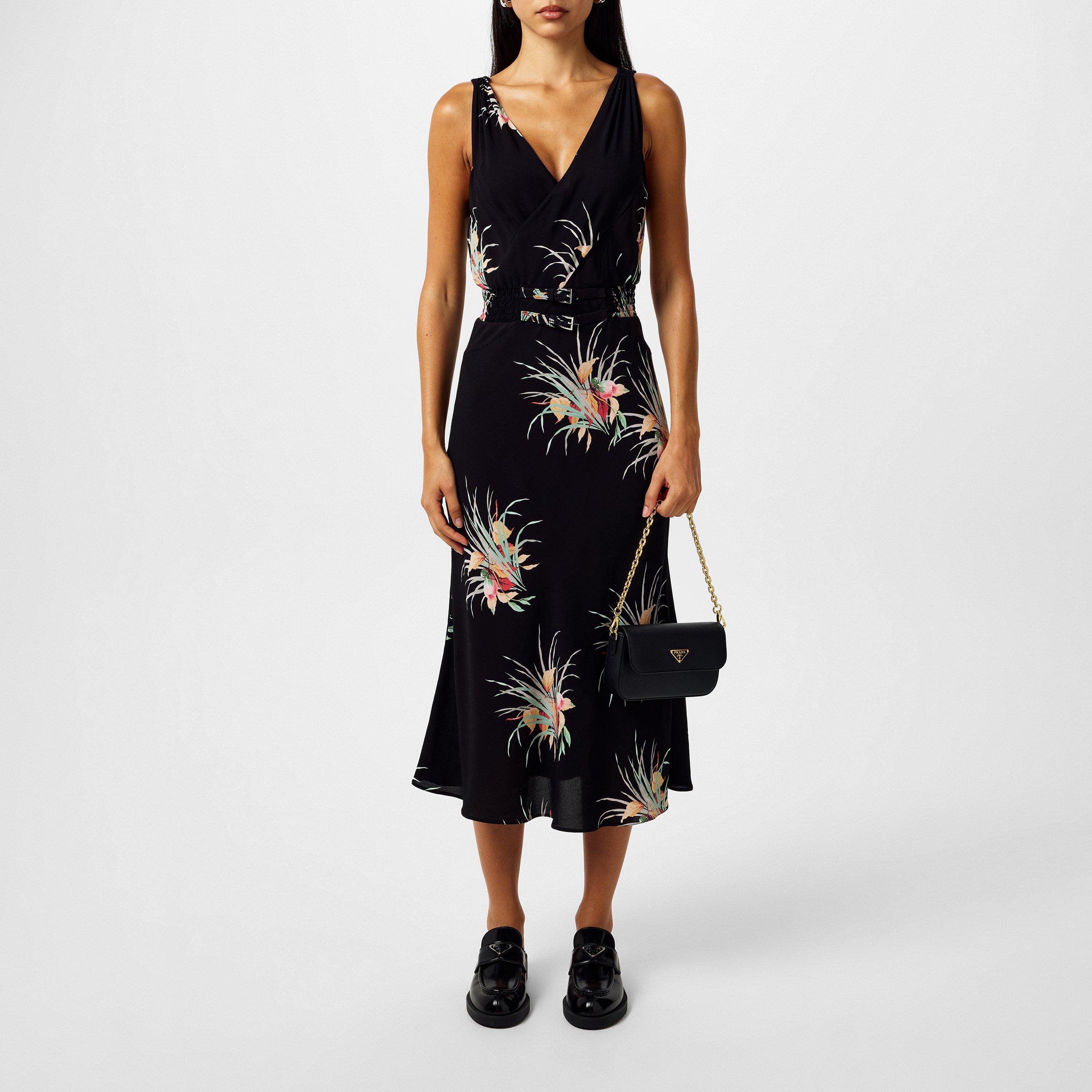 NERO - Prada - Printed Sablé Dress - 6
