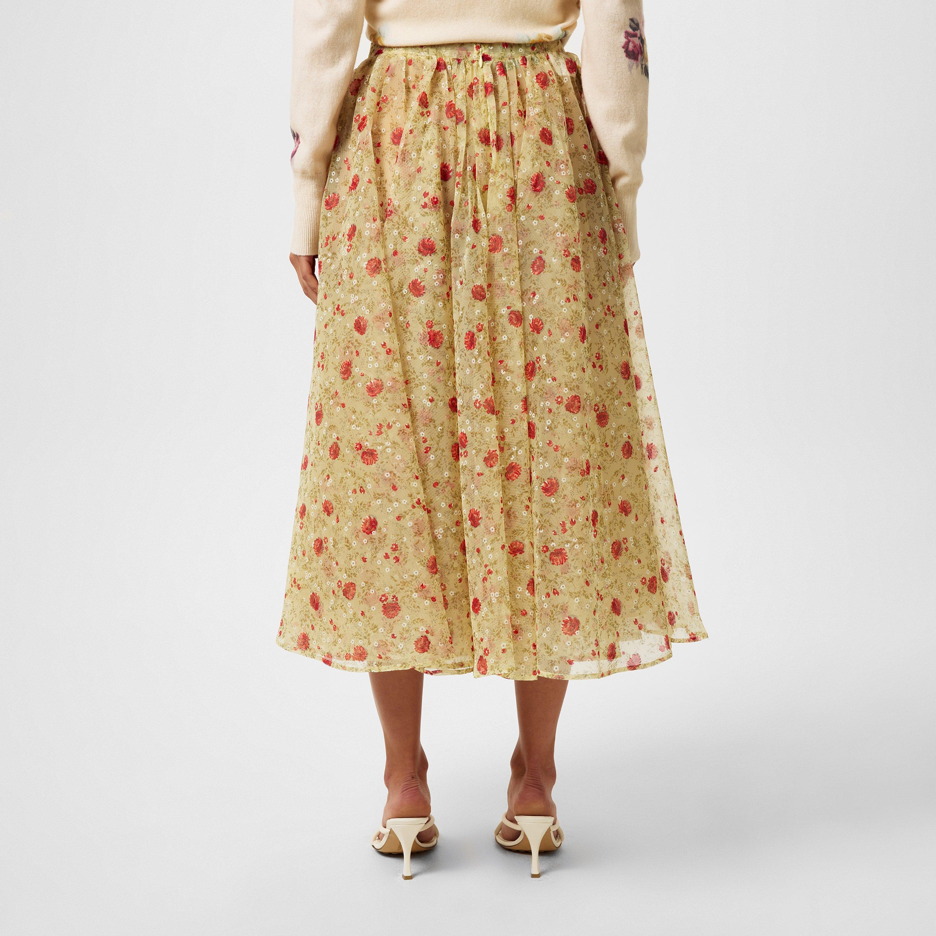 ROSSO - Prada - Floral Midi Skirt - 4