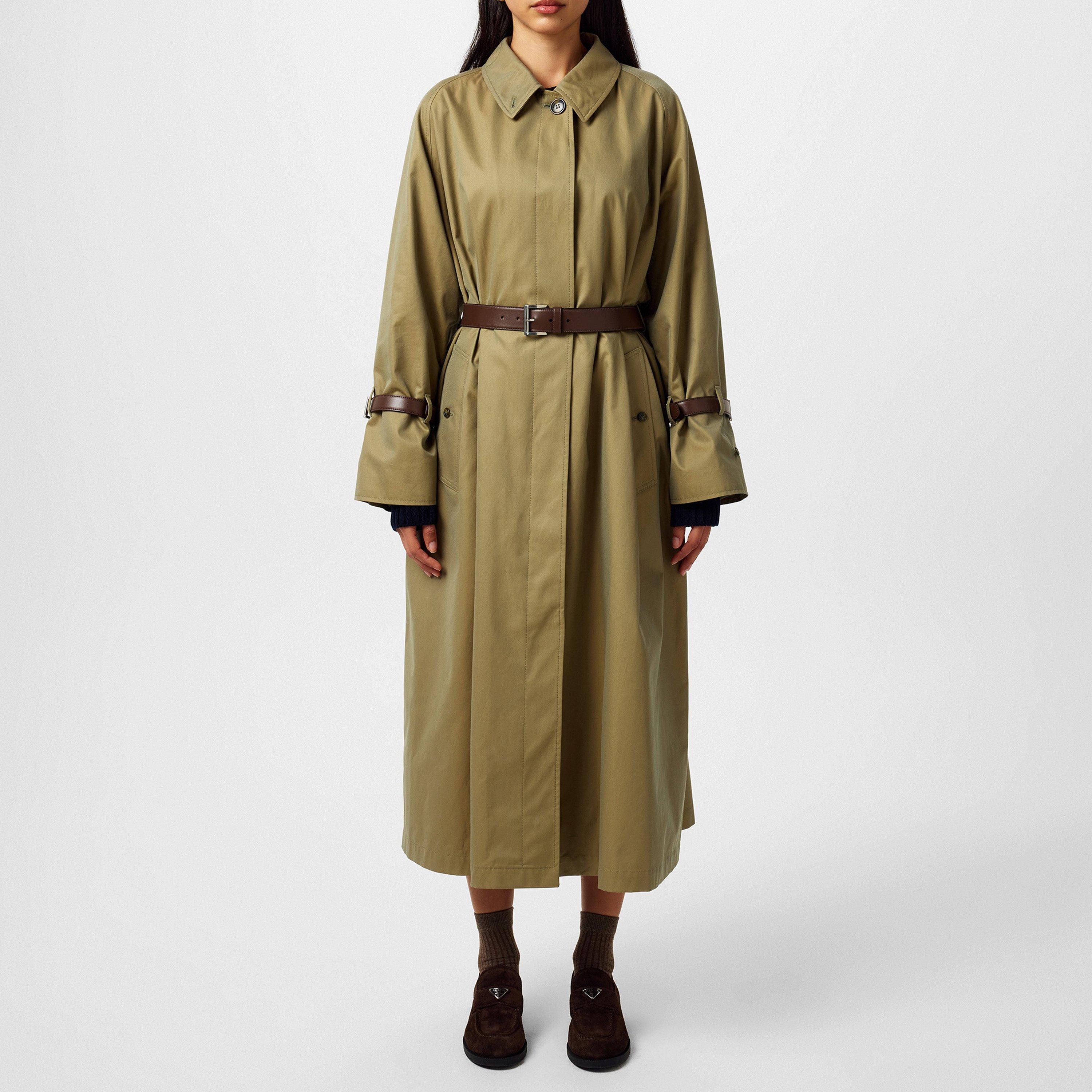 OLIVA - Prada - Women's Single Breasted Cotton Long Sleeve Oversized Fit Trench Coat - 6