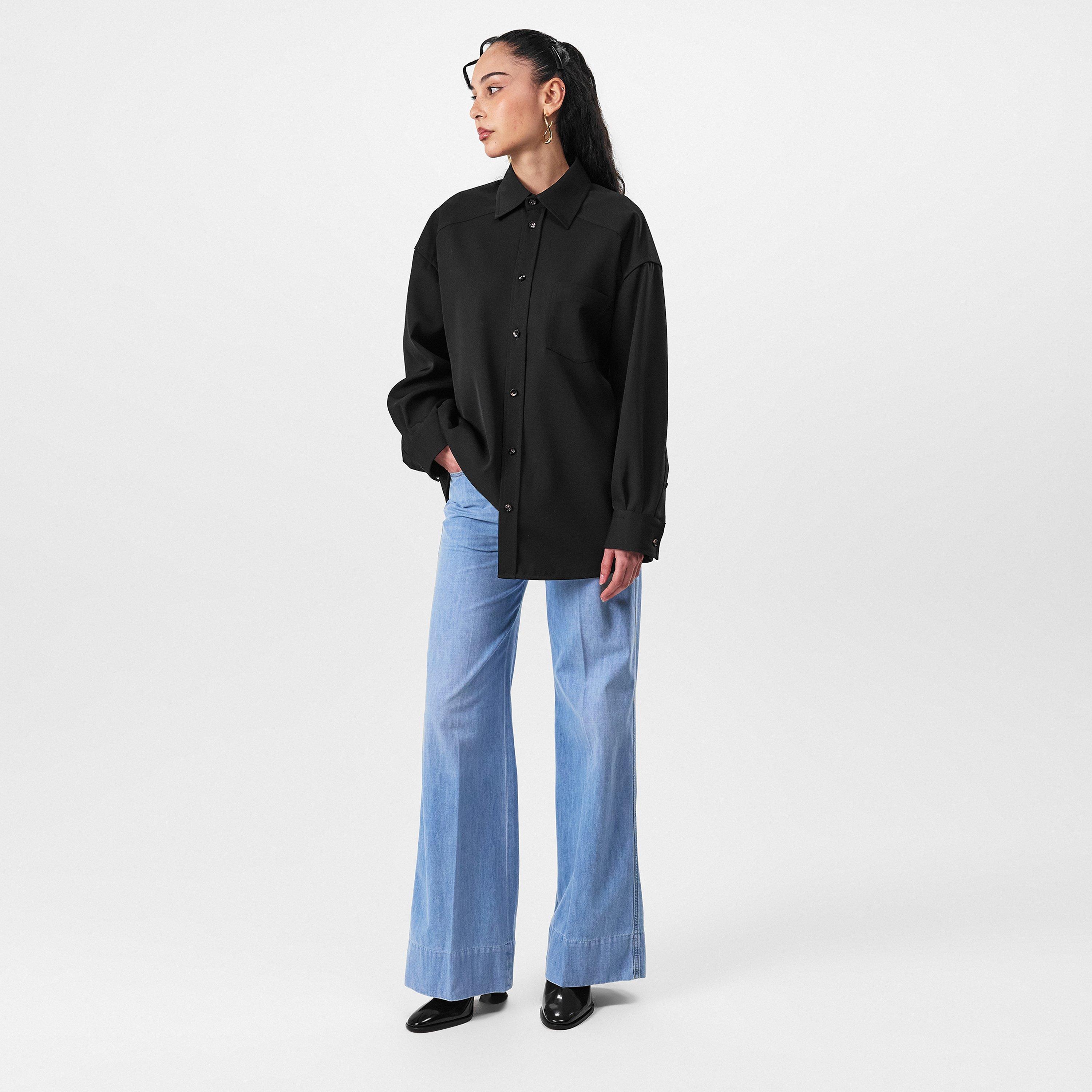 Black - Bottega Veneta - Wool Twill Shirt - 6