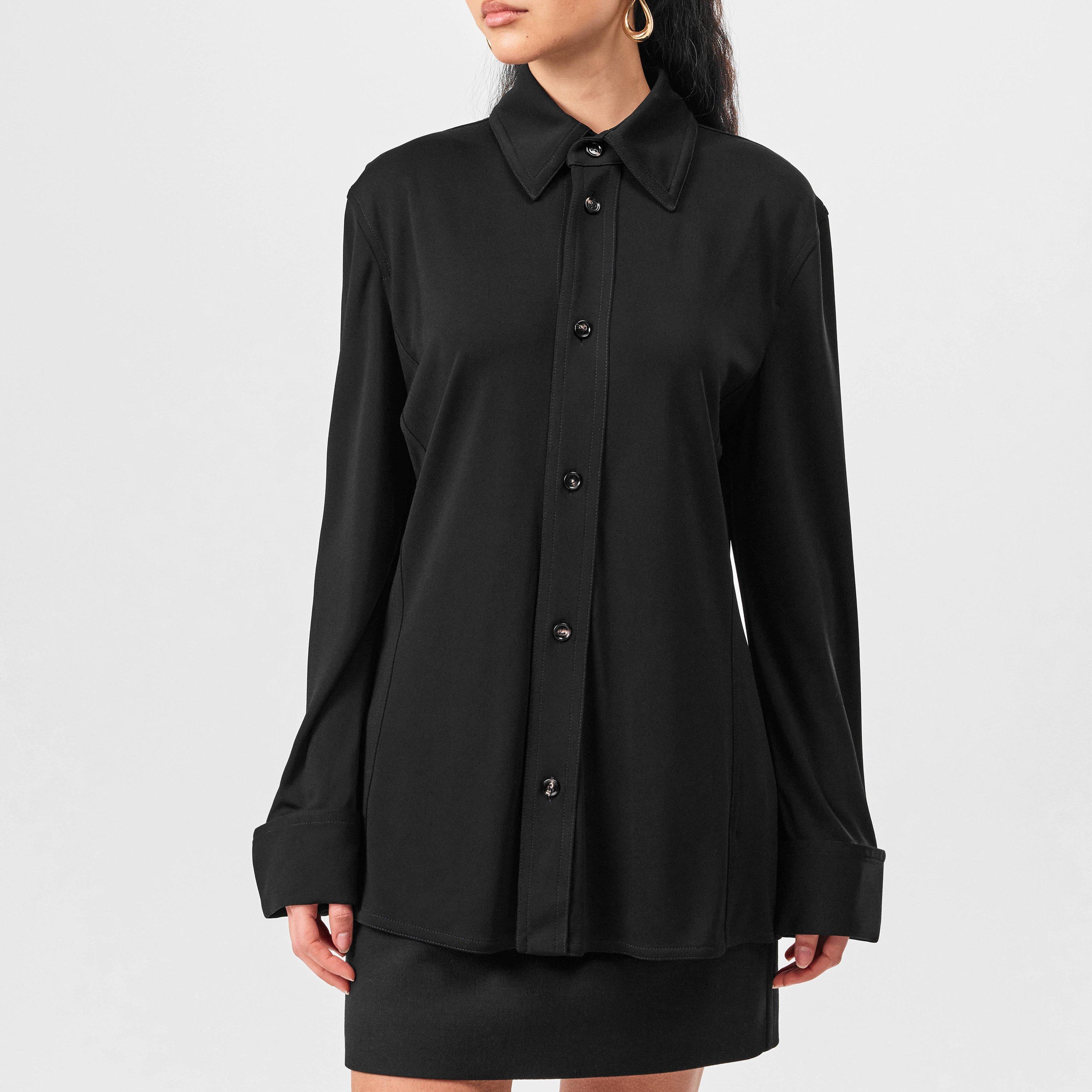 Black - Bottega Veneta - Matt Fluid Viscose Jersey Shirt - 3