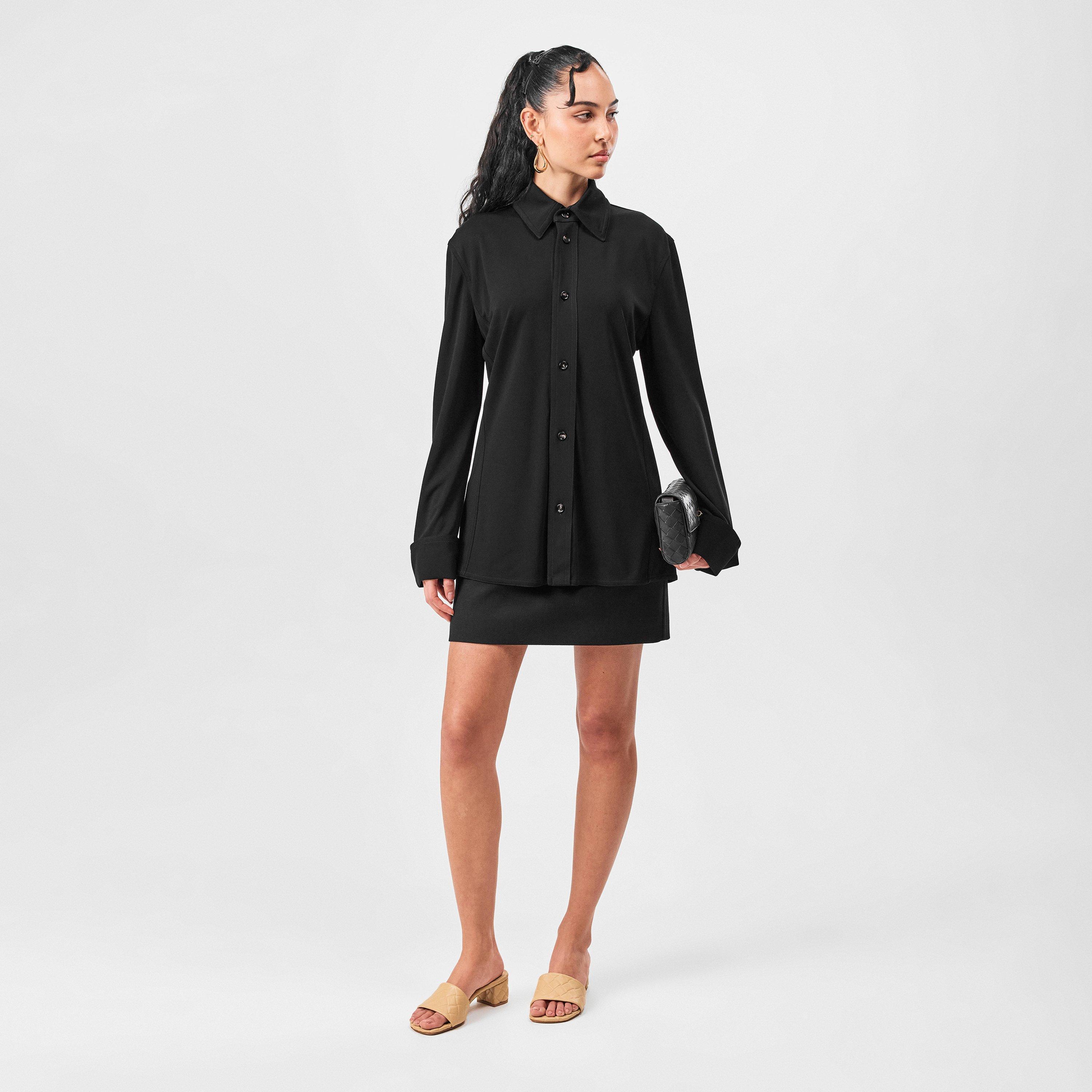 Black - Bottega Veneta - Matt Fluid Viscose Jersey Shirt - 6