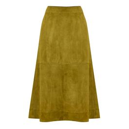 Bottega Veneta Suede Leather Skirt