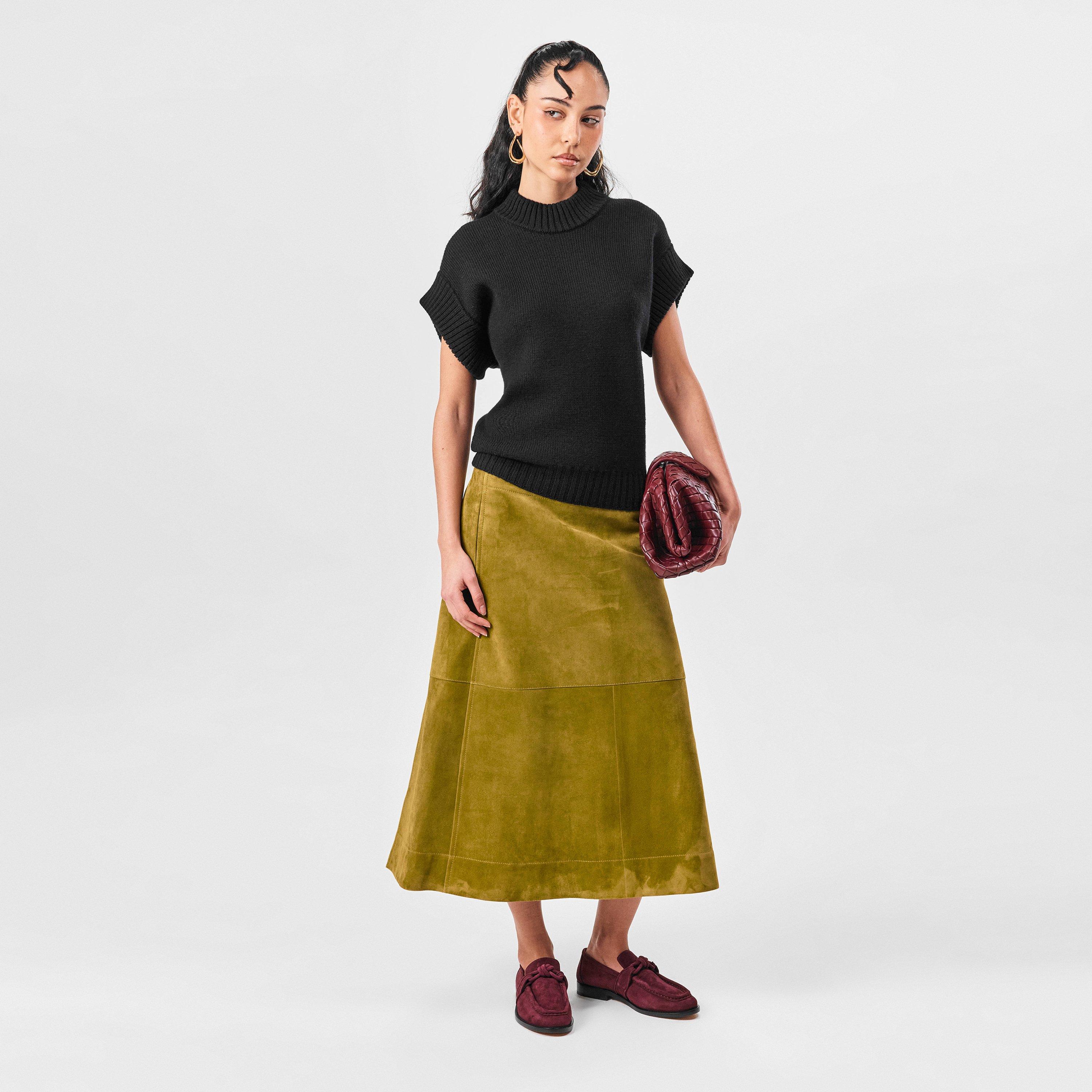Marsh - Bottega Veneta - Suede Leather Skirt - 6