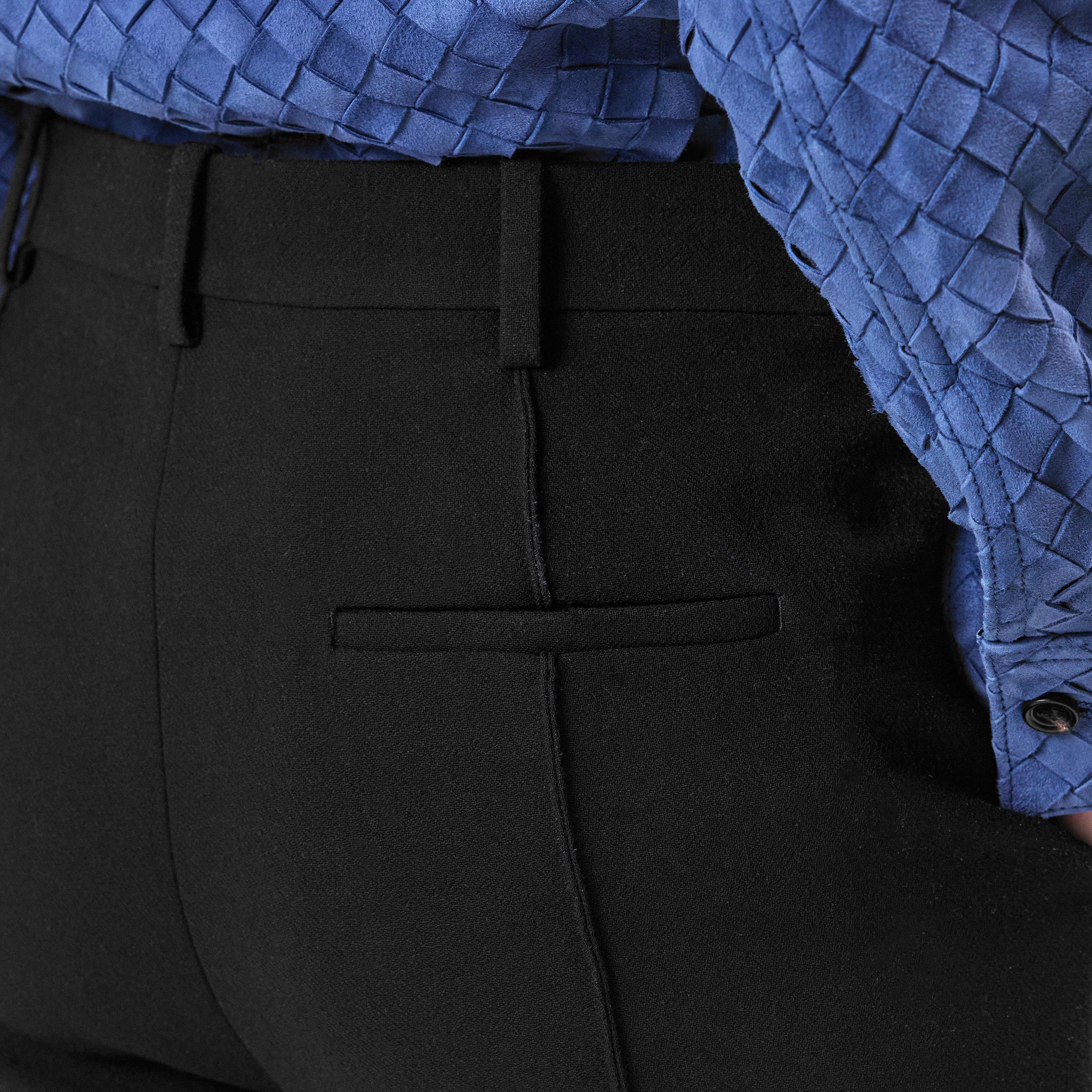 Black - Bottega Veneta - Women's Jersey Flared Trousers - 5