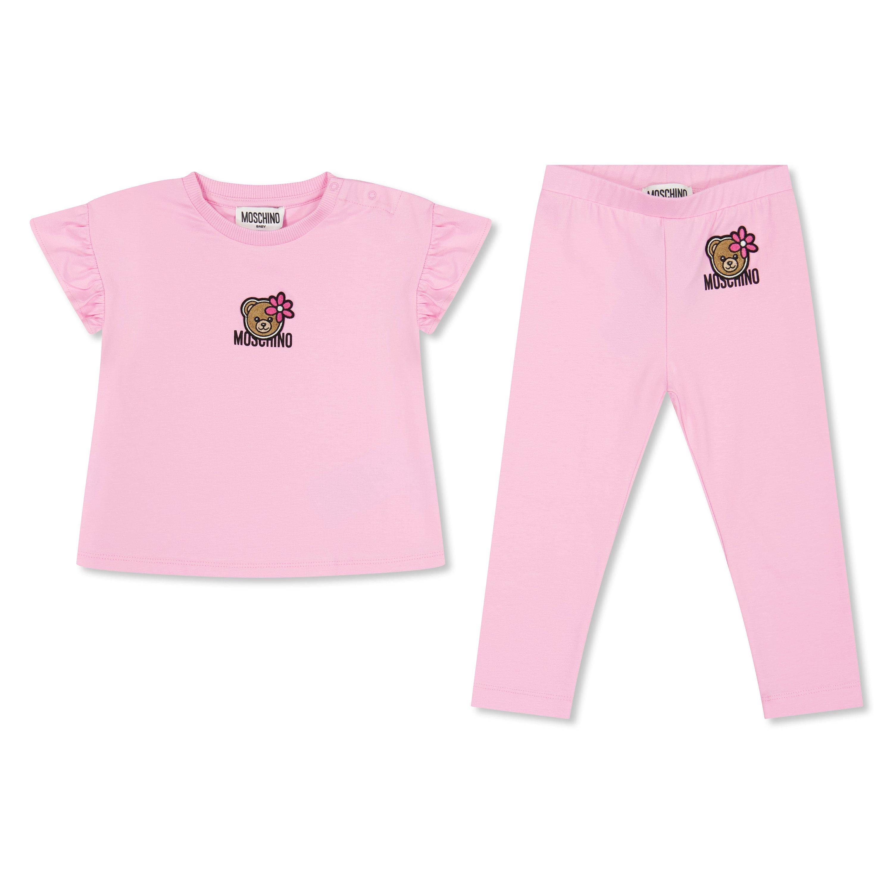 Pink 51473 - Moschino - Kids' T-Shirt and Leggings Set - 1