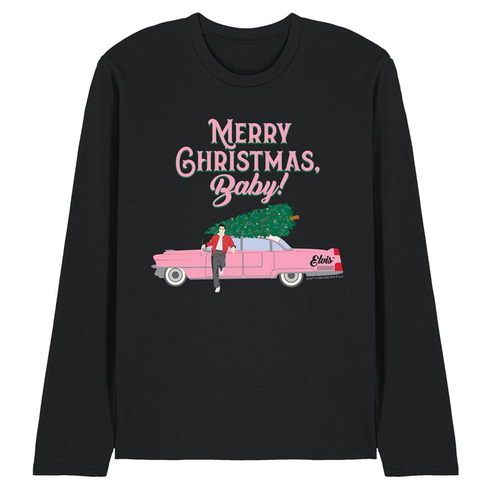 Elvis Presley Elvis Merry Christmas Baby Long Sleeve T-Shirt Bl