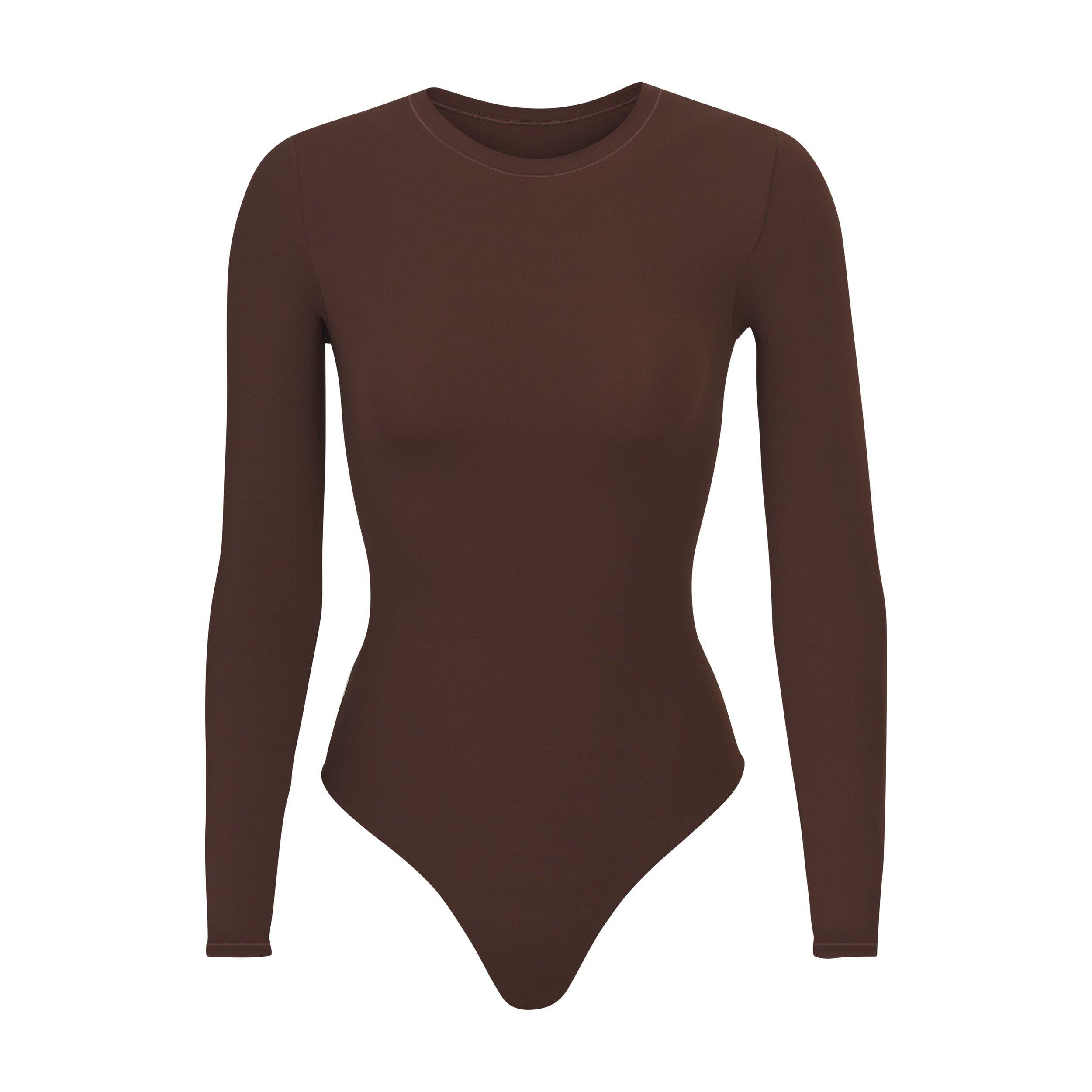 SKIMS Women's Fits Everybody Long Sleeve Bodysuit - Cocoa - Size 6 (2XS)