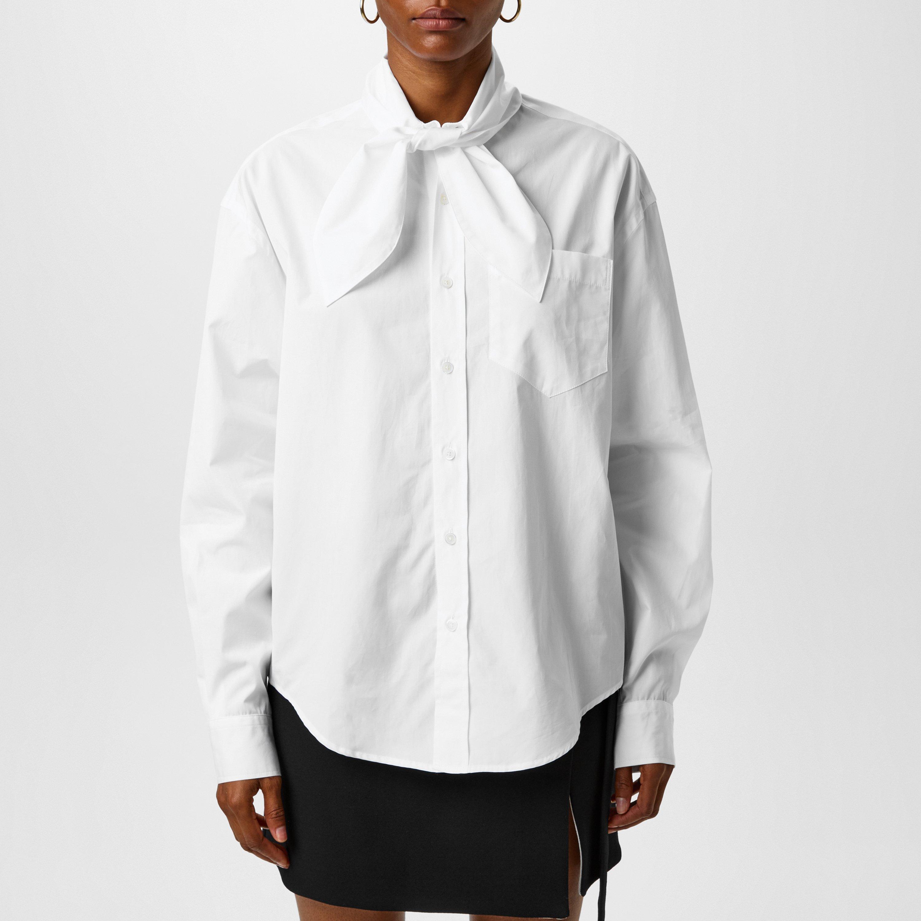 White/100 - Ami Paris - Scarf Collar Shirt - 1