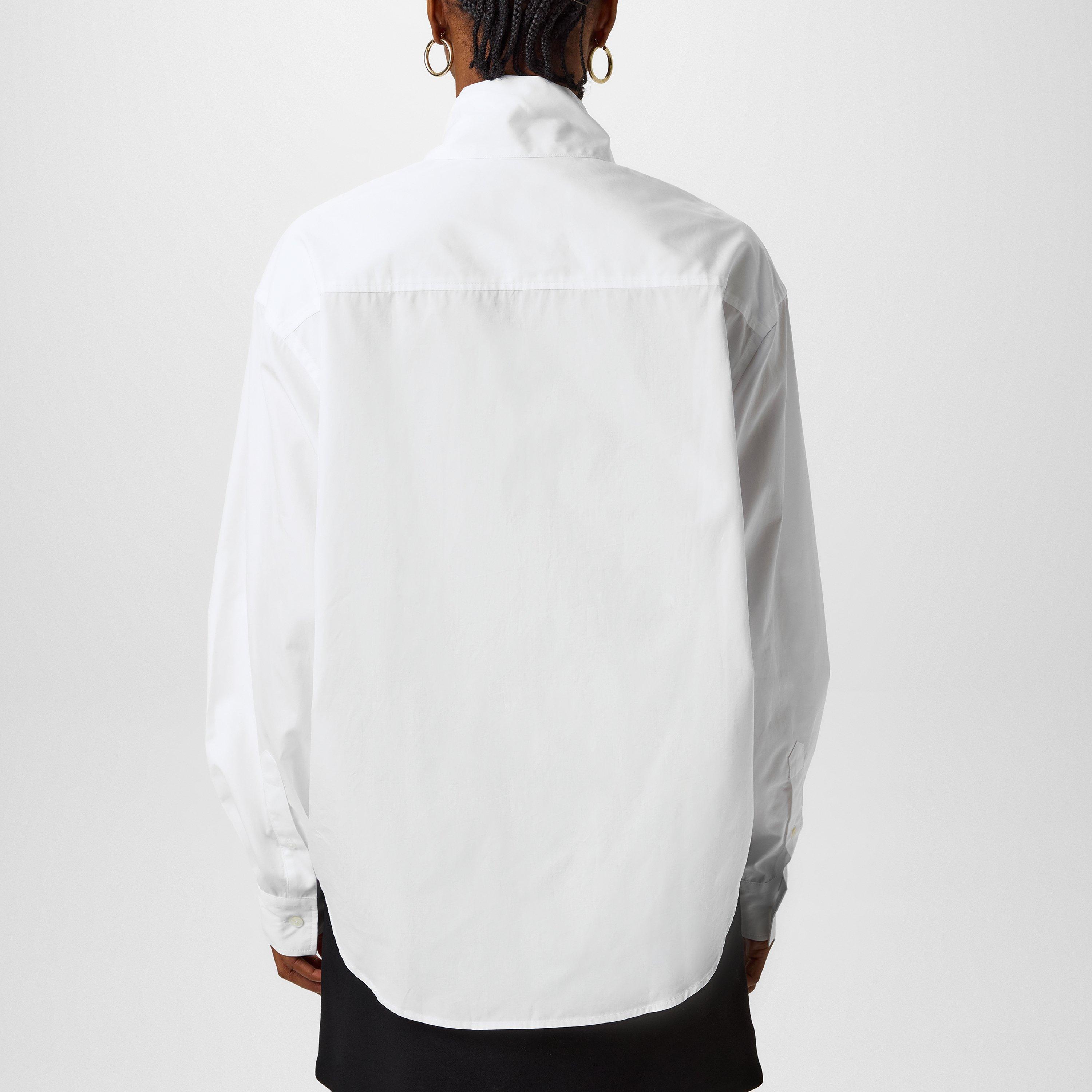 White/100 - Ami Paris - Scarf Collar Shirt - 3