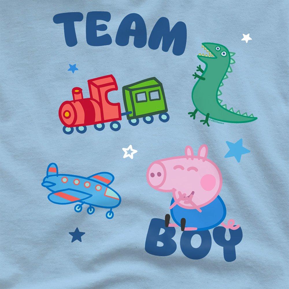 Blue - Hasbro - Peppa Pig George Pig Team Boy Icons T Shirt Sky B - 2