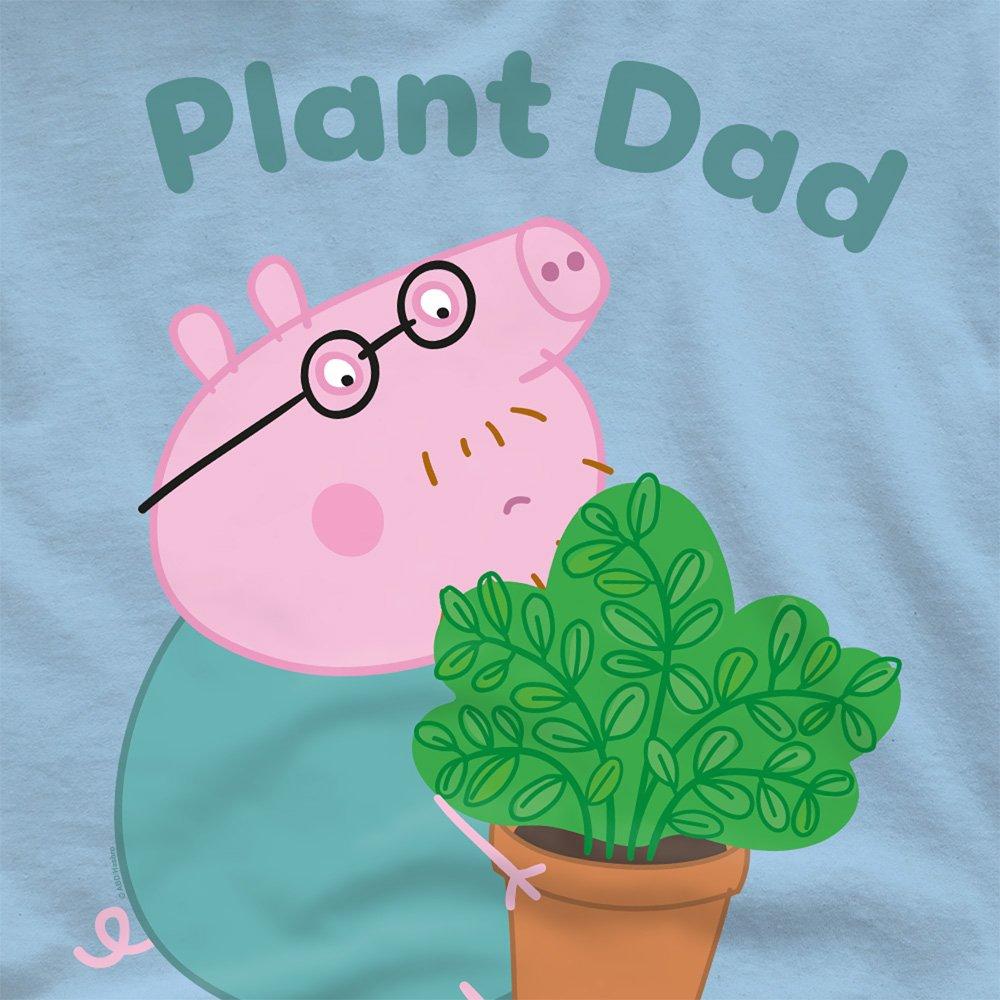 Light Blue - Hasbro - Peppa Pig Daddy Pig Plant Dad T Shirt Sky Blue - 2